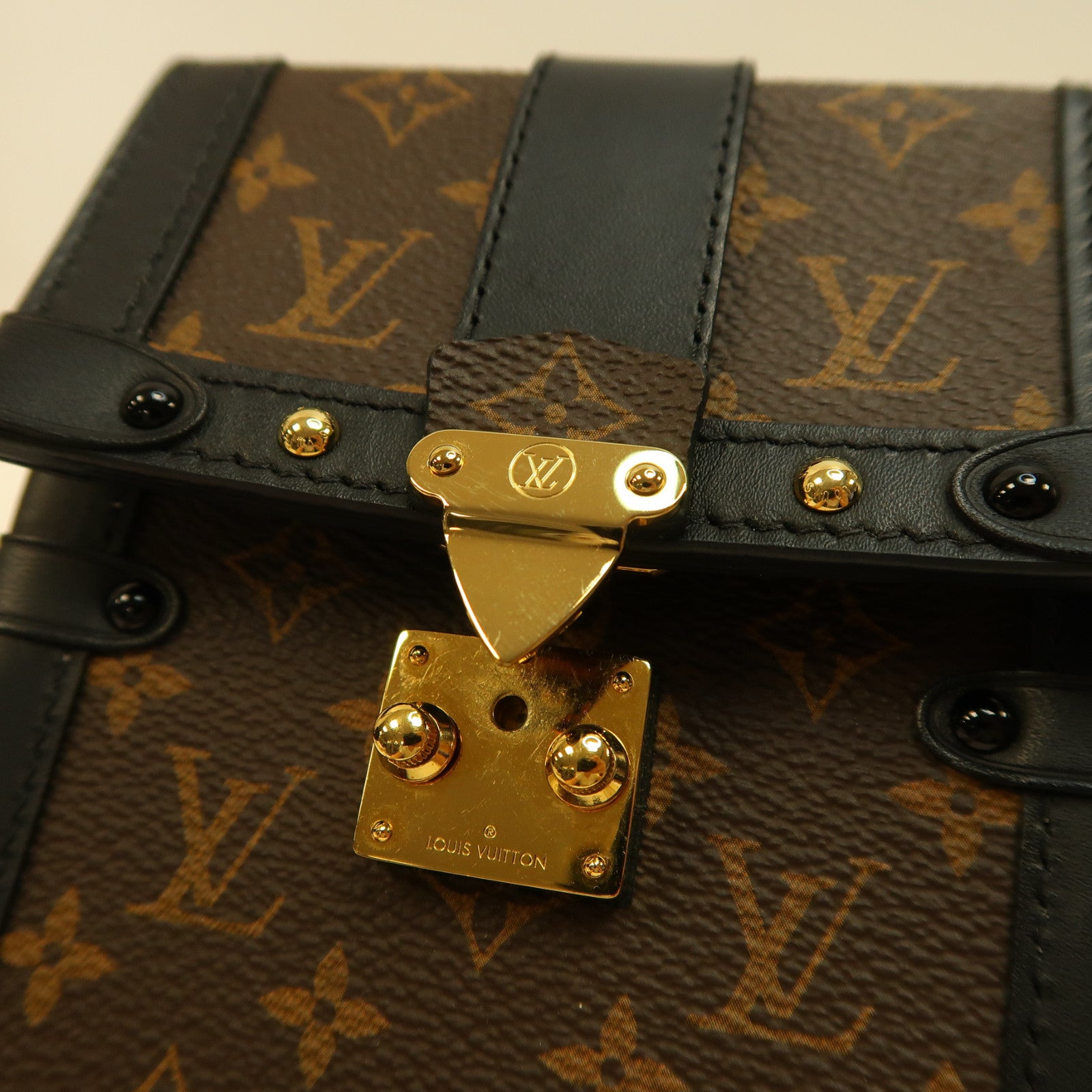 LOUIS VUITTON 【激減優惠】Monogram Po Truck Vert金扣肩背袋啡色