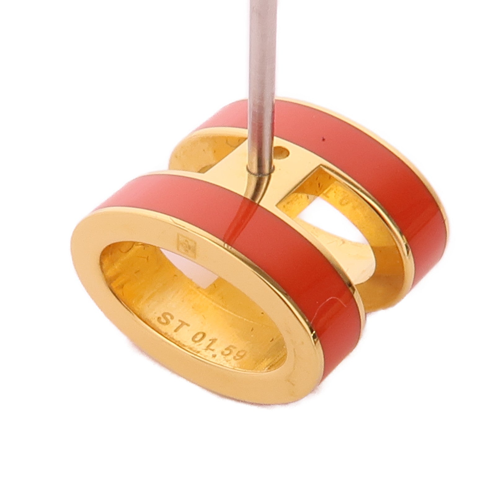 HERMES 金屬Pop H金扣耳環