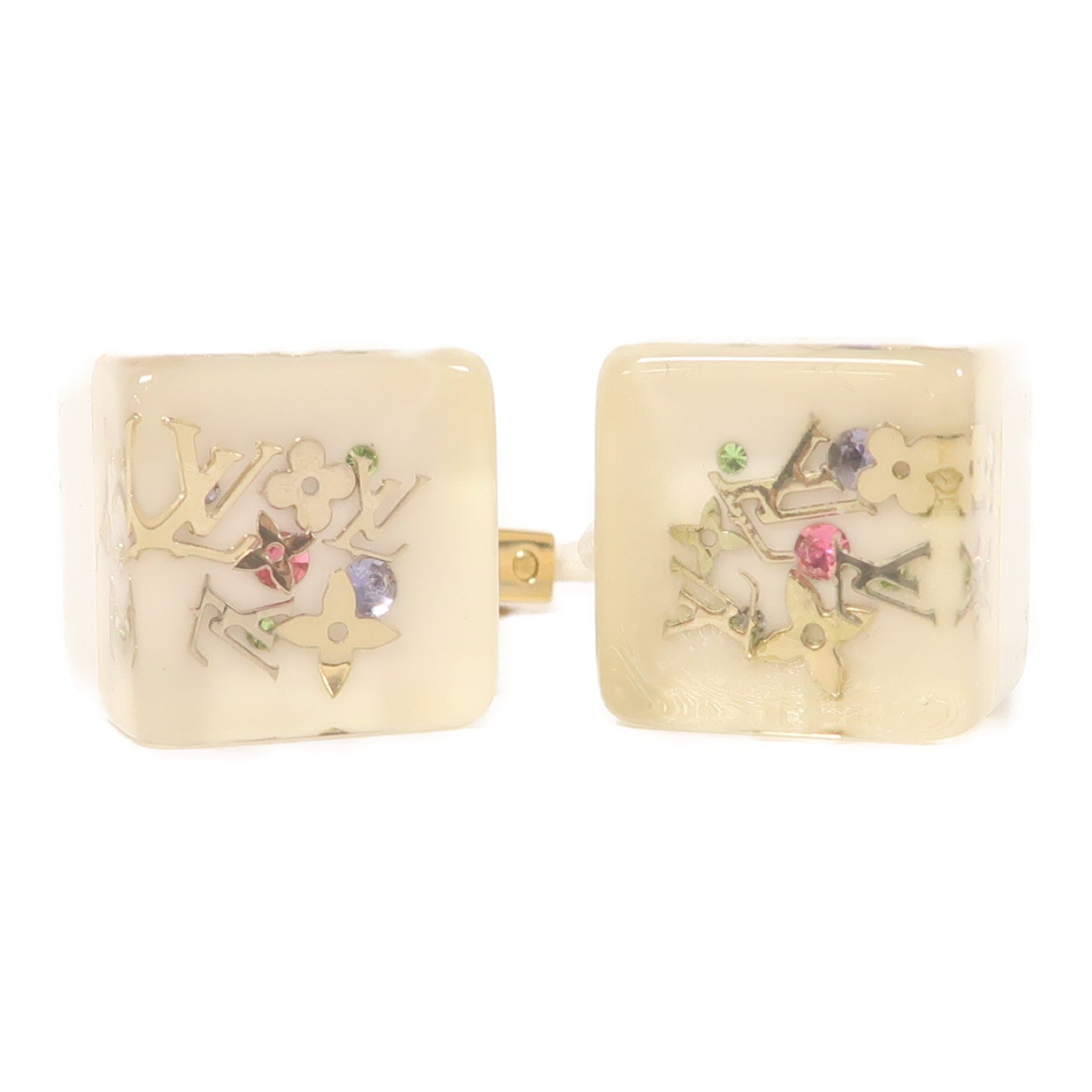 LOUIS VUITTON PVC Hair Cube髮飾白色