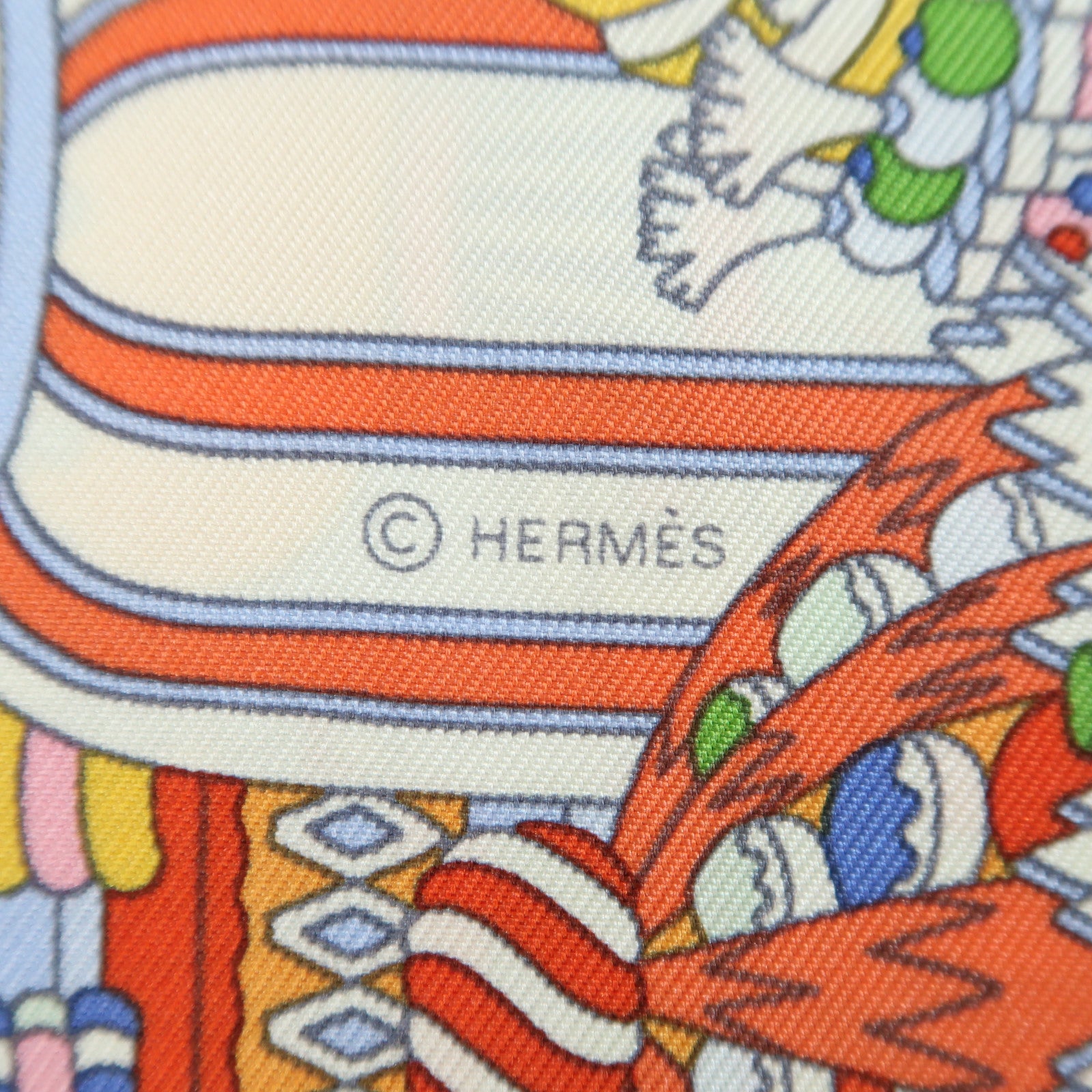 HERMES Scarf 50X50 Silk Multicolor