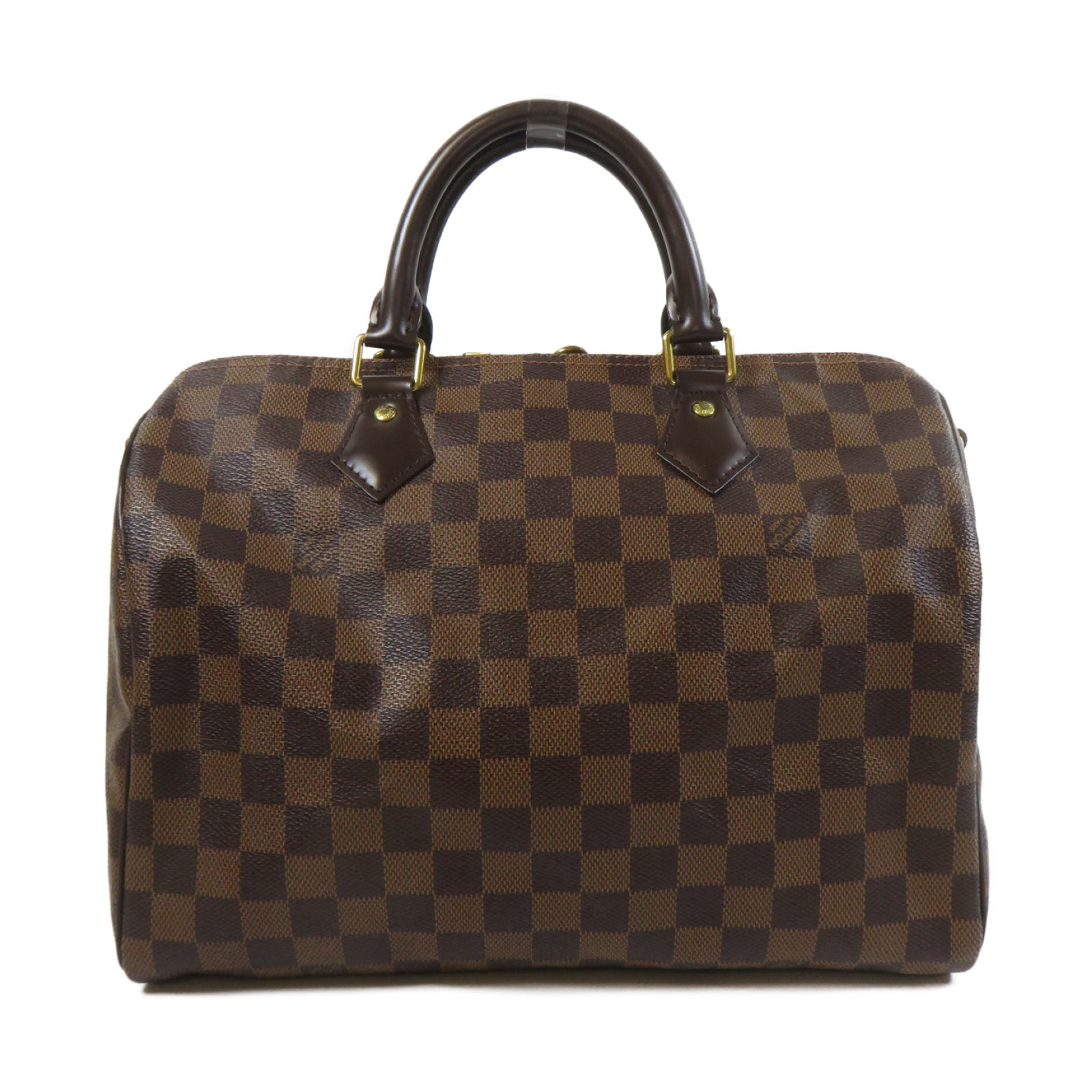 LOUIS VUITTON 【激減優惠】Damier Speedy Bandouliere 30金扣手挽肩背兩用袋啡色