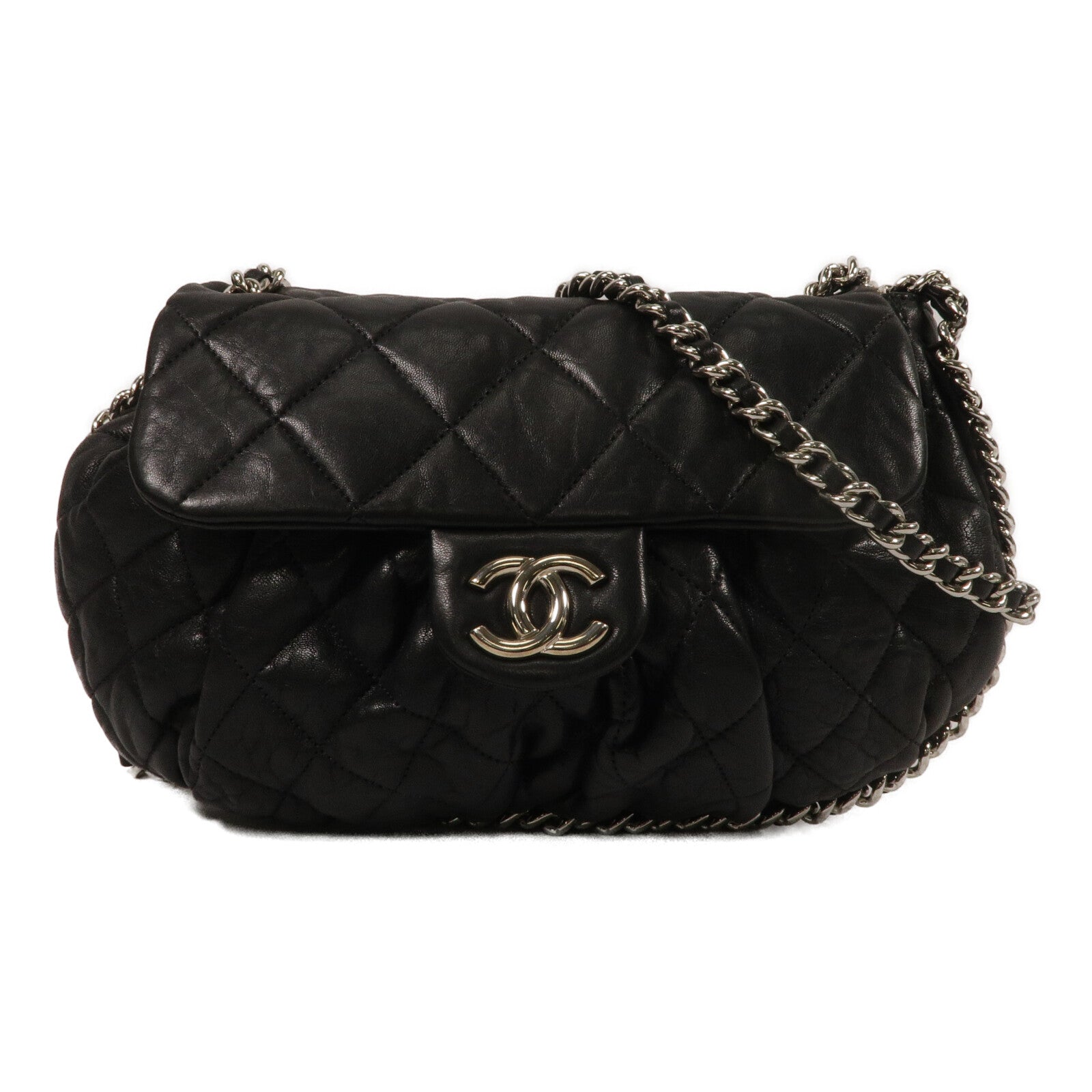 CHANEL 牛皮皮革Shoulder Bag鏈帶肩背袋