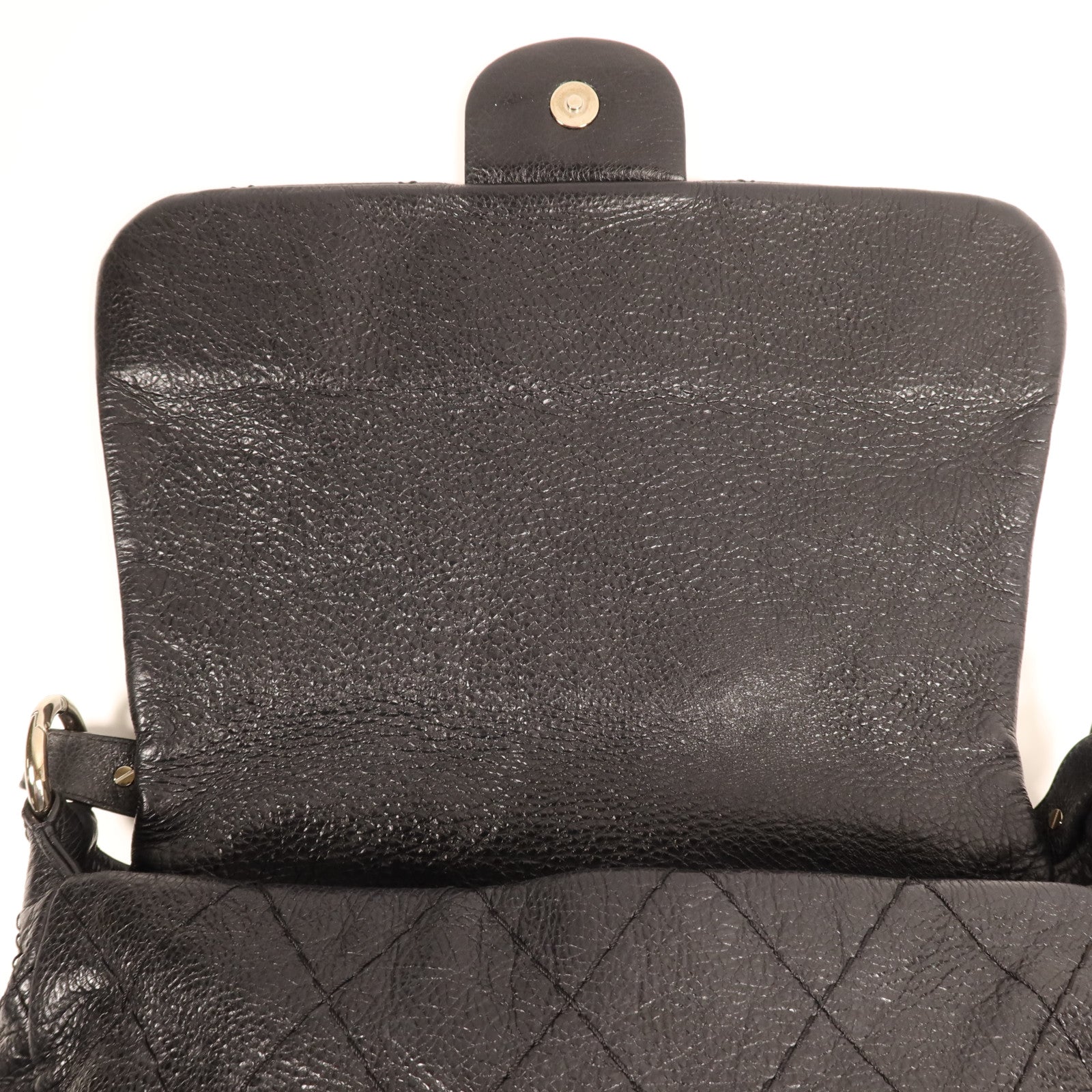 CHANEL 牛皮皮革Shoulder Bag銀扣肩背袋