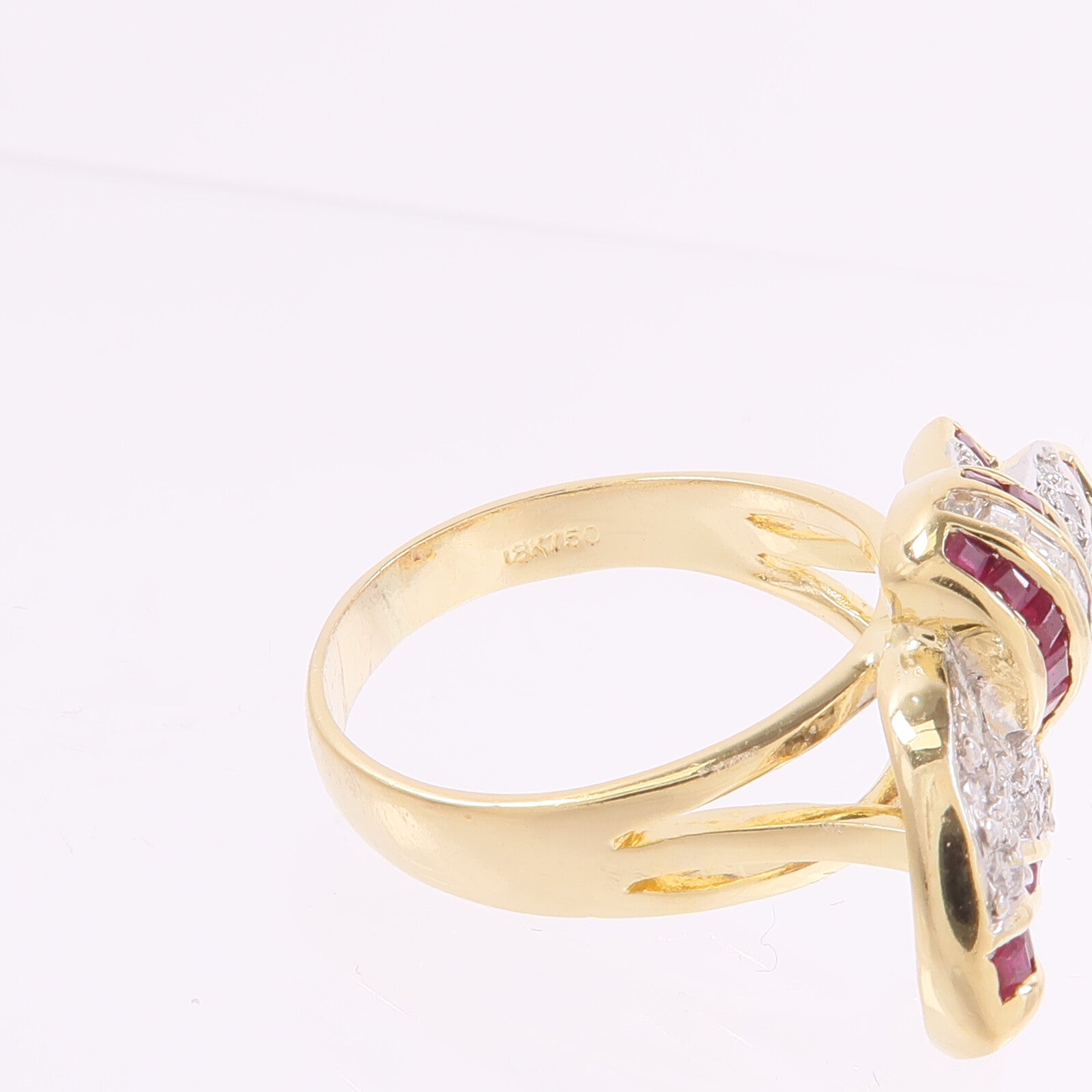 JEWELRY 18K黃金/白金Ruby Diamond Ring紅寶石/鑽石戒指
