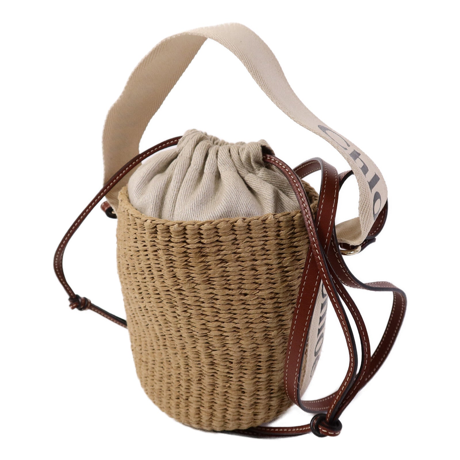 Chloe 藤料Small Woody Basket手挽肩背兩用袋
