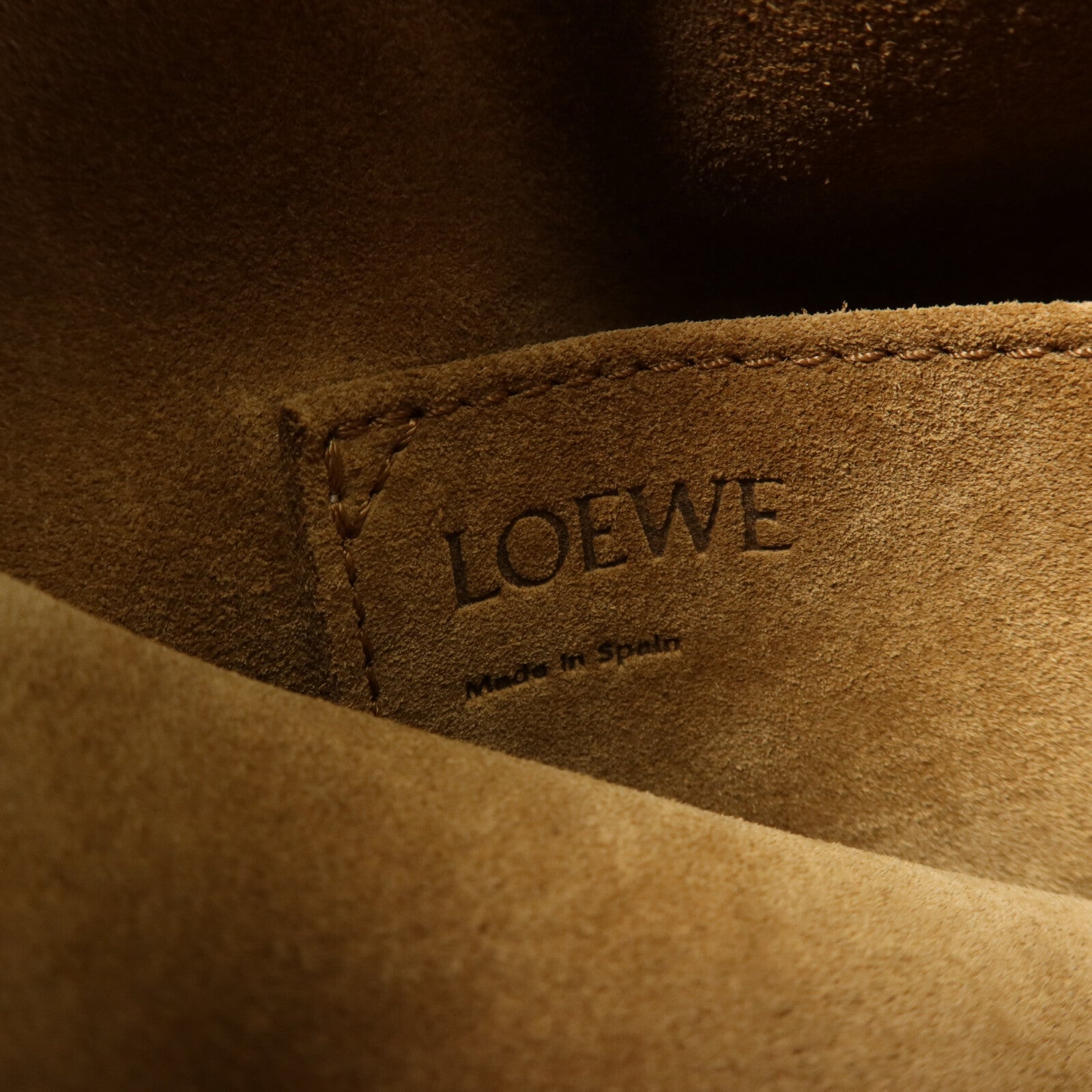 LOEWE 帆布/牛皮皮革Balloon Bag Small肩背袋