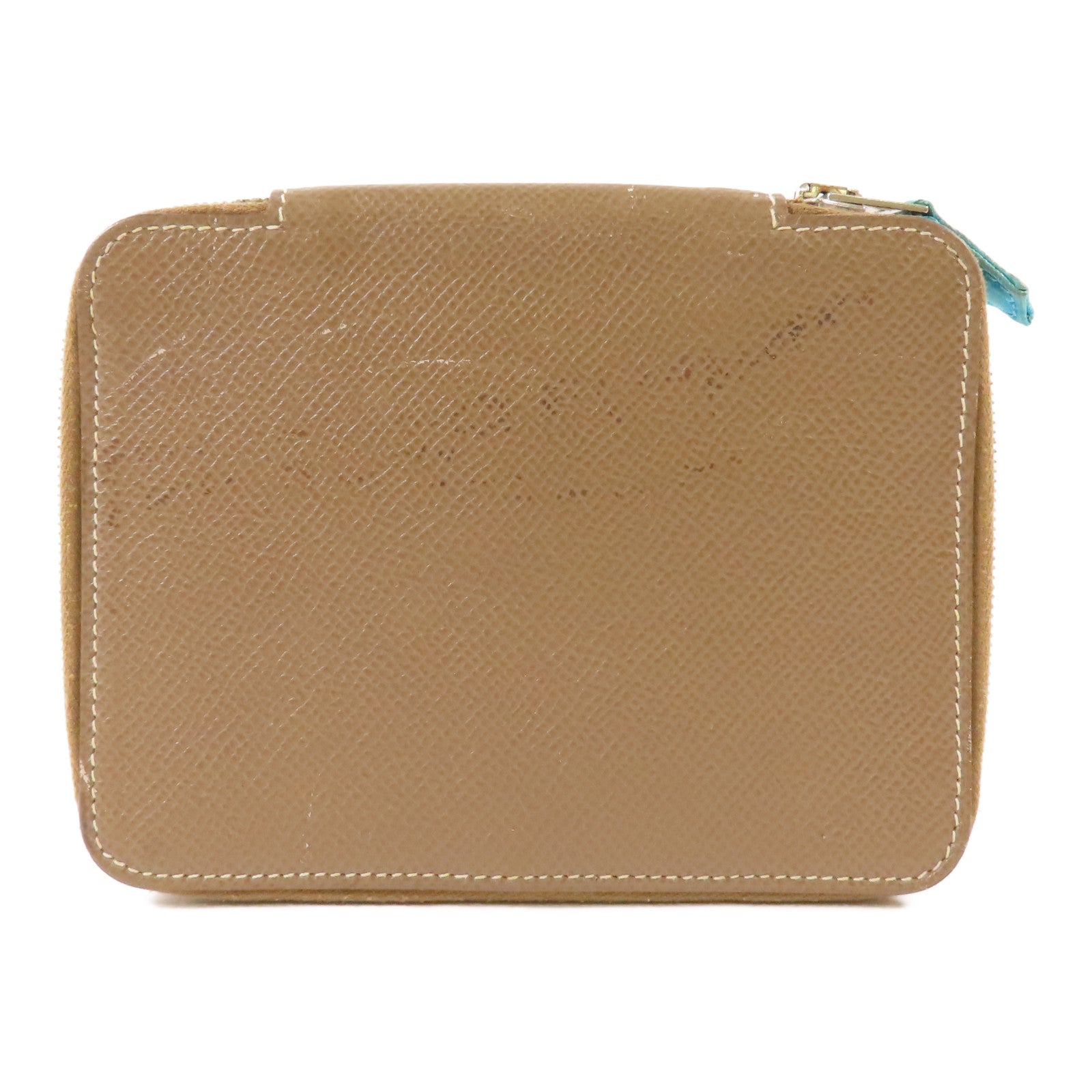 HERMES 皮革Wallet銀扣錢包18 Etoupe