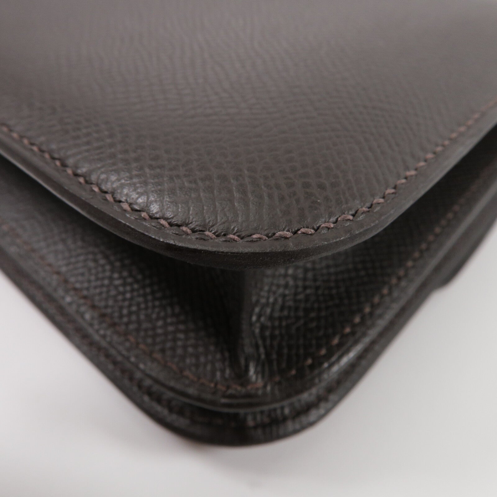 HERMES Epsom皮革Constance Mini肩背袋Bai Brun