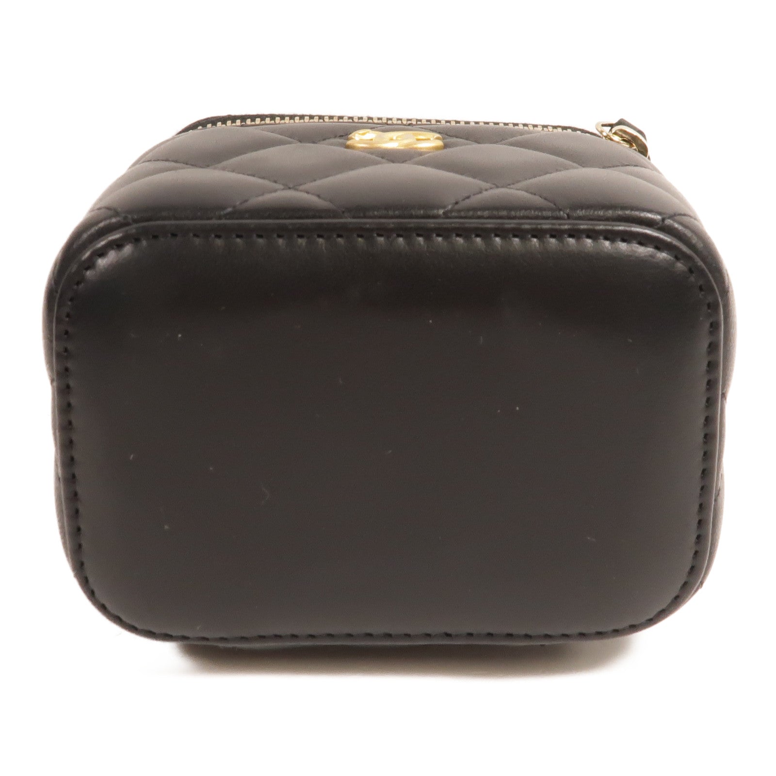 CHANEL 羊皮皮革Mini Vanity Case With Gold Ball金扣鏈帶肩背袋