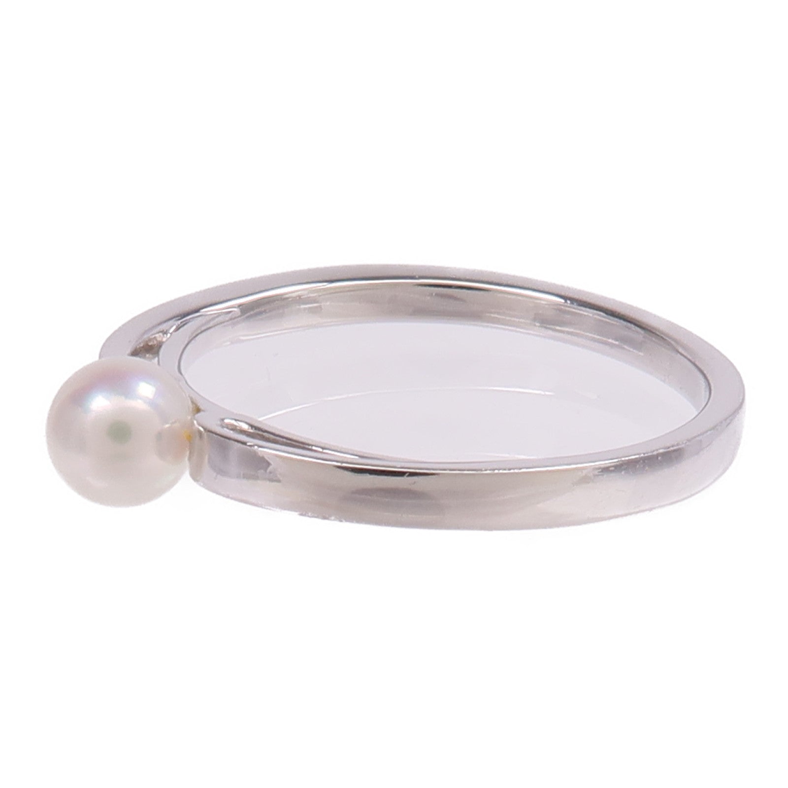 MIKIMOTO 18K白金Pearl Ring珍珠戒指US#6.5