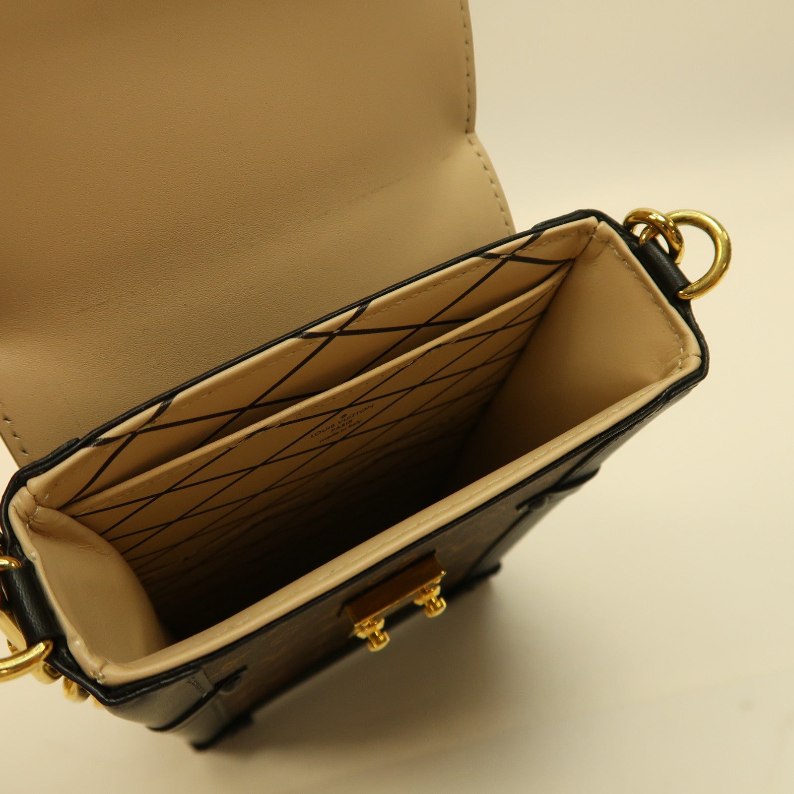 LOUIS VUITTON 【激減優惠】Monogram Po Truck Vert金扣肩背袋啡色