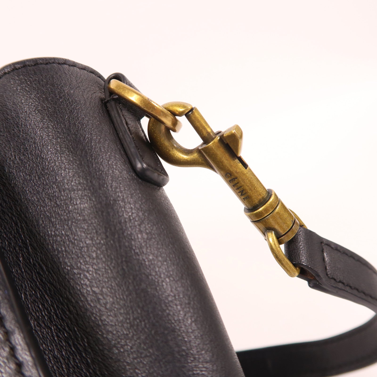 CELINE 牛皮皮革Nano Luggage金扣手挽肩背兩用袋