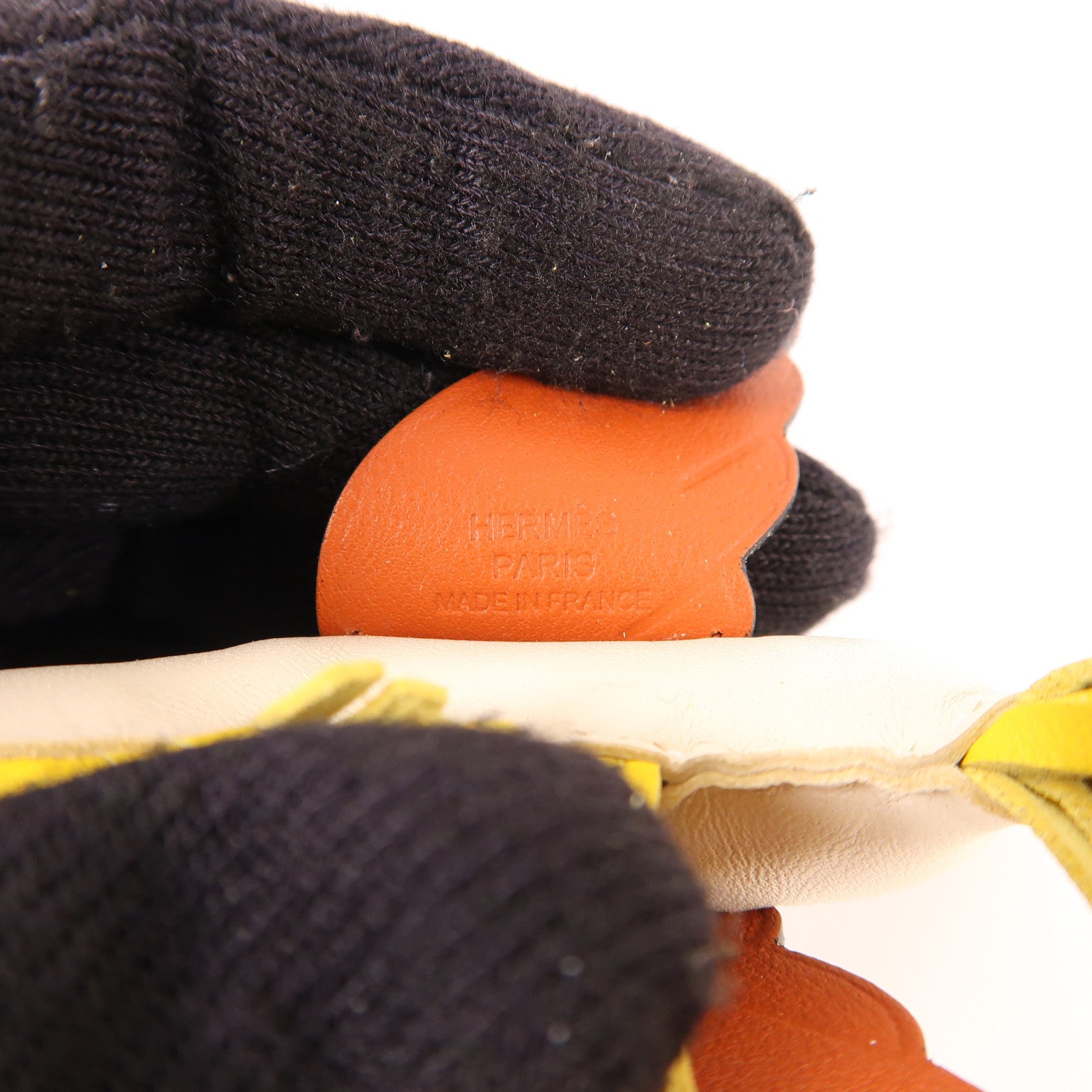 HERMES Swift皮革Rodeo Pegase PM掛飾Brown/Yellow