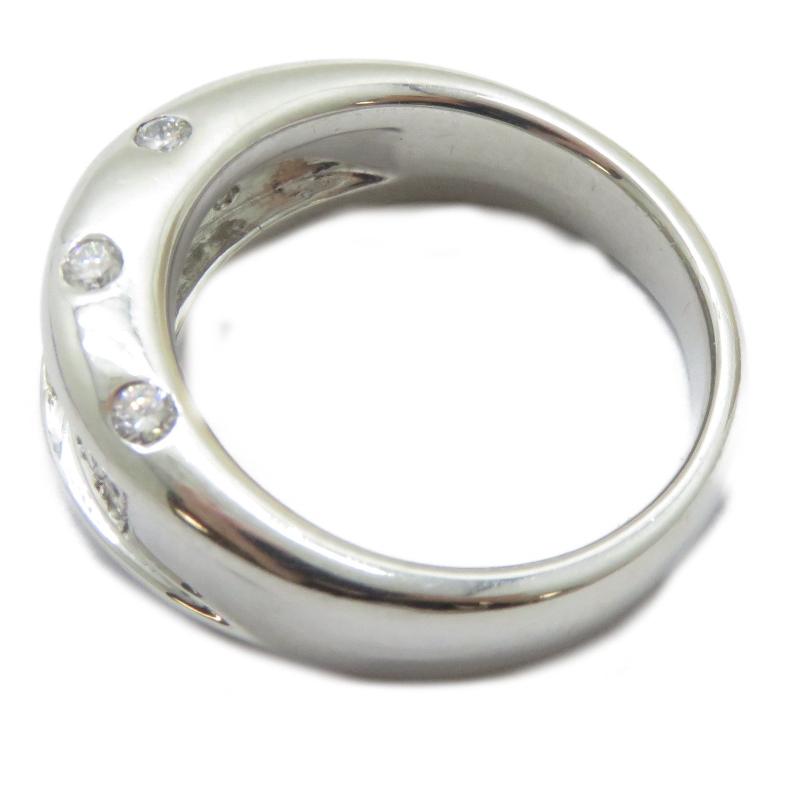 JEWELRY PT900鉑金Color Stone Ring 0.713ct黃色寶石/0.4ct鑽石戒指US#6.75