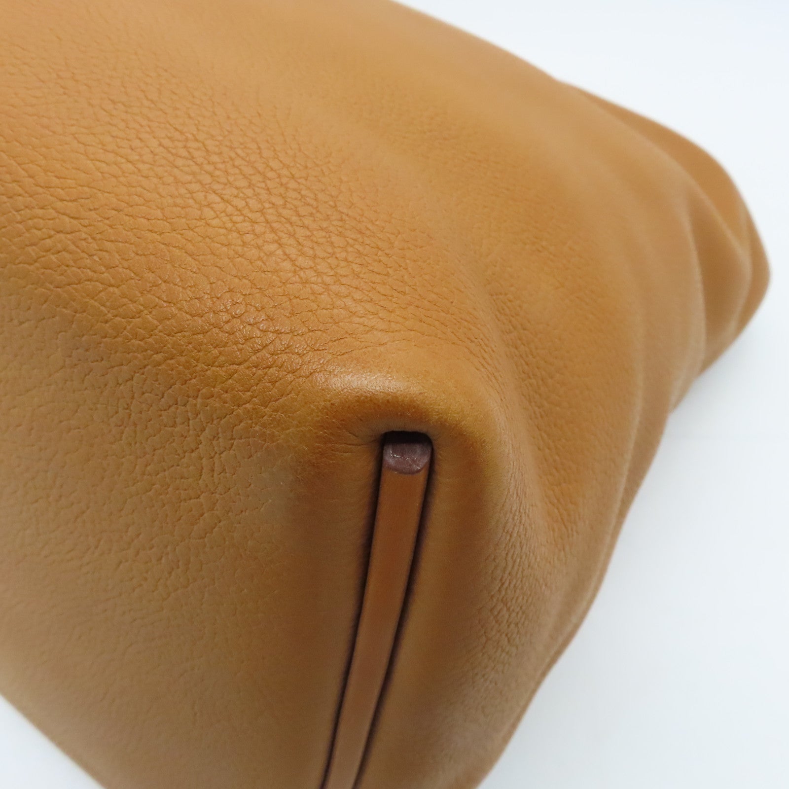 HERMES Barenia Leather 24/24 35cm Gold Buckle Handle Bag Brown