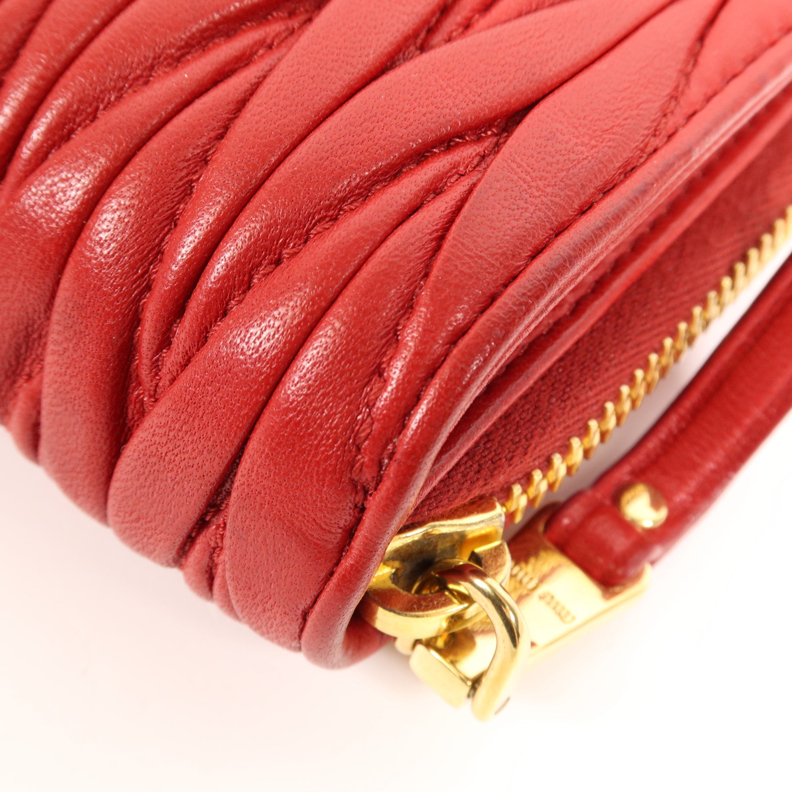 Miu Miu 羊皮皮革Wallet金扣錢包