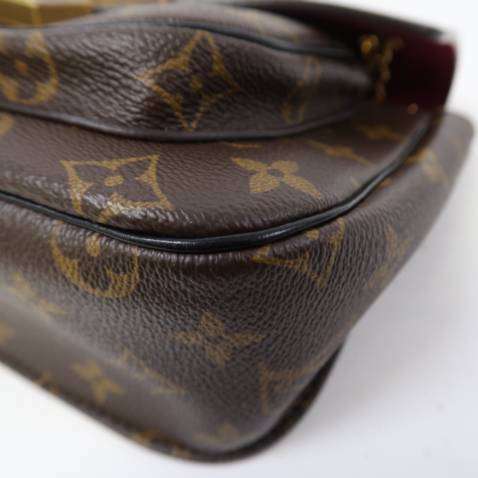 LOUIS VUITTON Monogram Passy金扣鏈帶肩背袋啡色