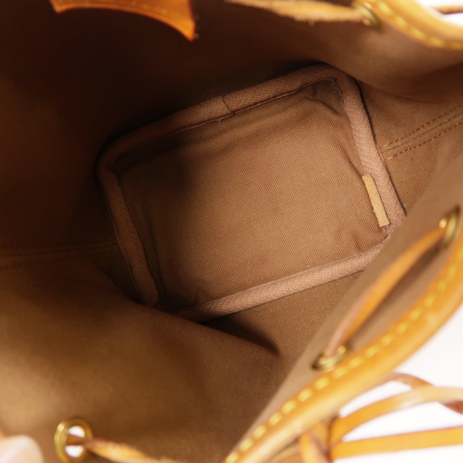 LOUIS VUITTON Monogram Nano Noe金扣肩背袋棕色
