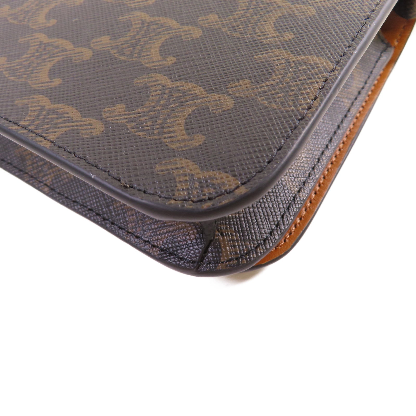 CELINE Triomphe帆布Mulipochette 2Way Shoulder Bag金扣手挽肩背兩用袋啡色