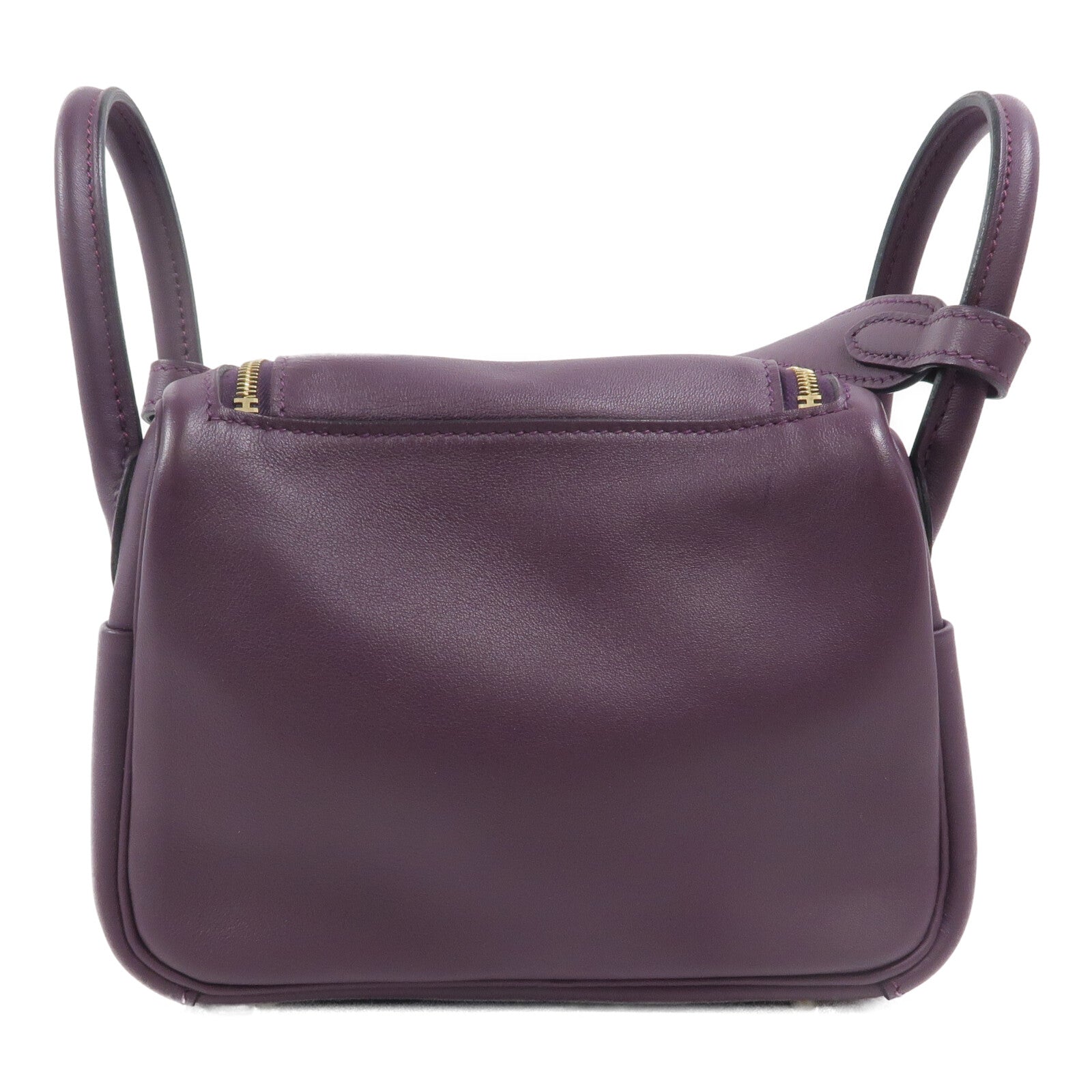 HERMES Swift皮革Mini Lindy金扣手挽肩背兩用袋Anemone