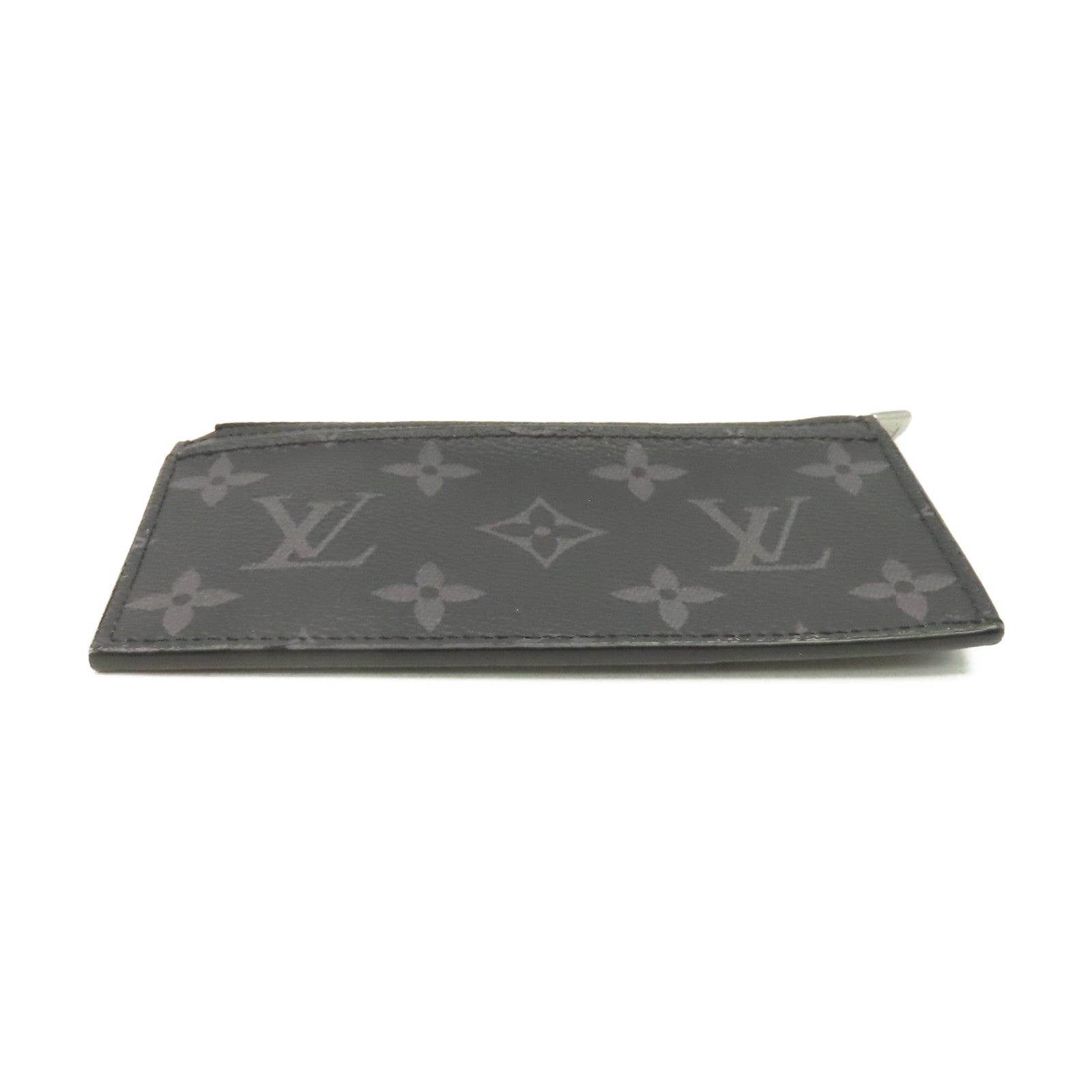 LOUIS VUITTON 【激減優惠】Monogram Eclipse Card Case銀扣卡套黑色/碳灰色