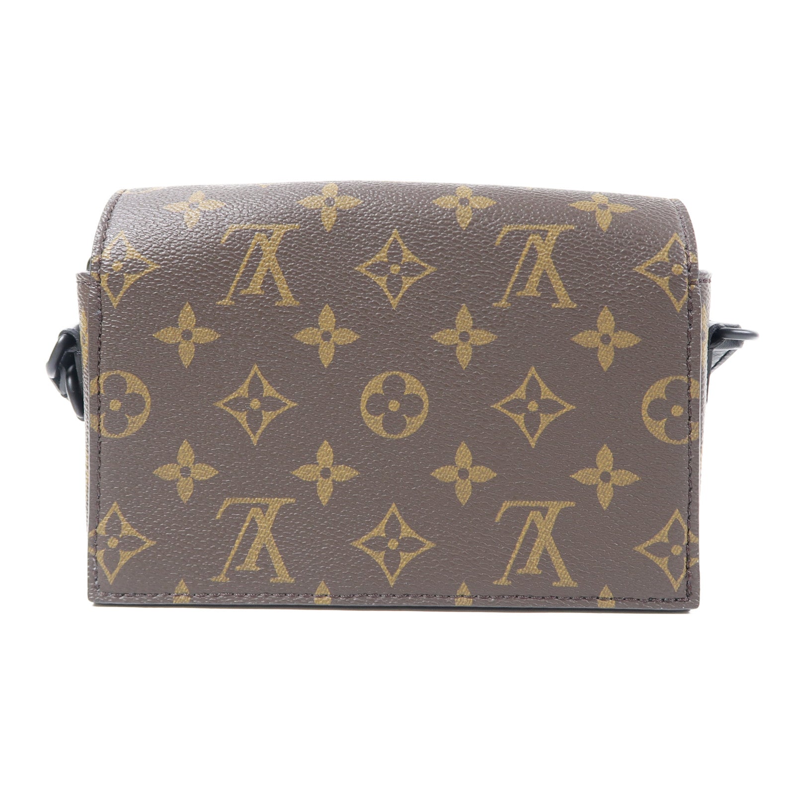 LOUIS VUITTON Monogram Macassar Steamer肩背袋啡色/黑色