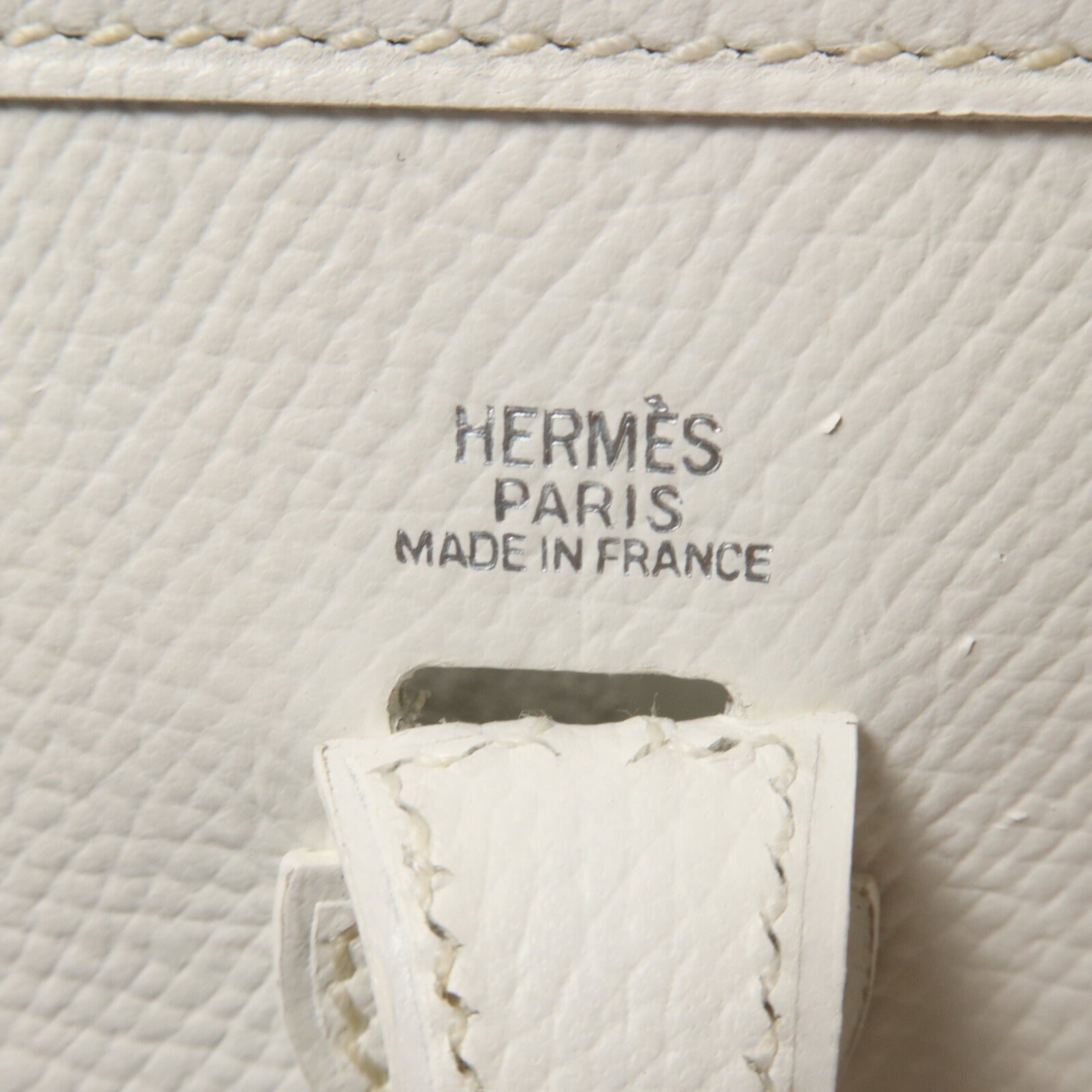 HERMES Epsom皮革Evelyne TPM肩背袋White