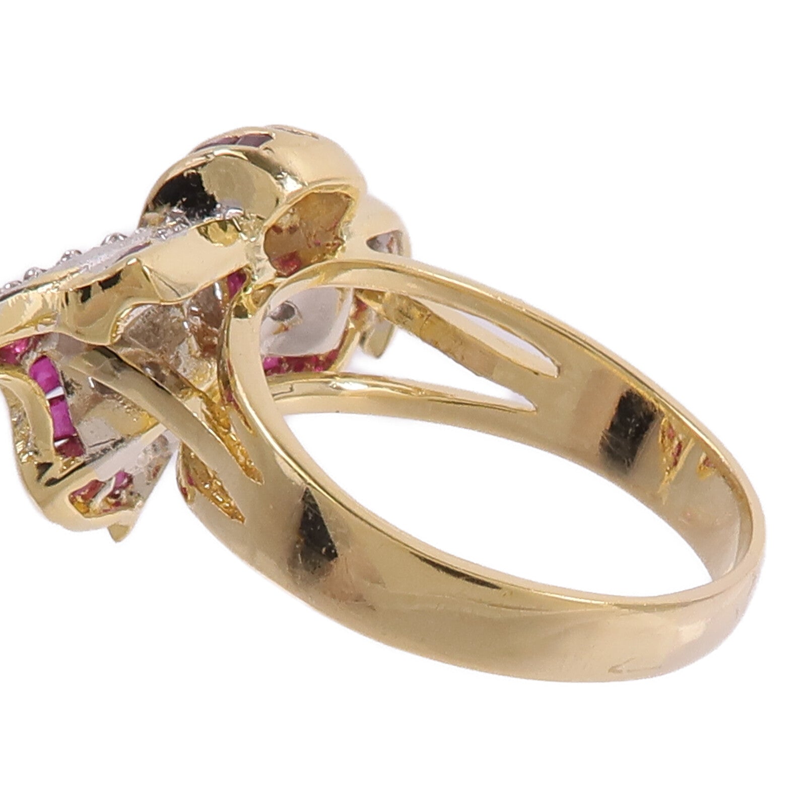 JEWELRY 18K黃金/白金Ruby Diamond Ring紅寶石/鑽石戒指