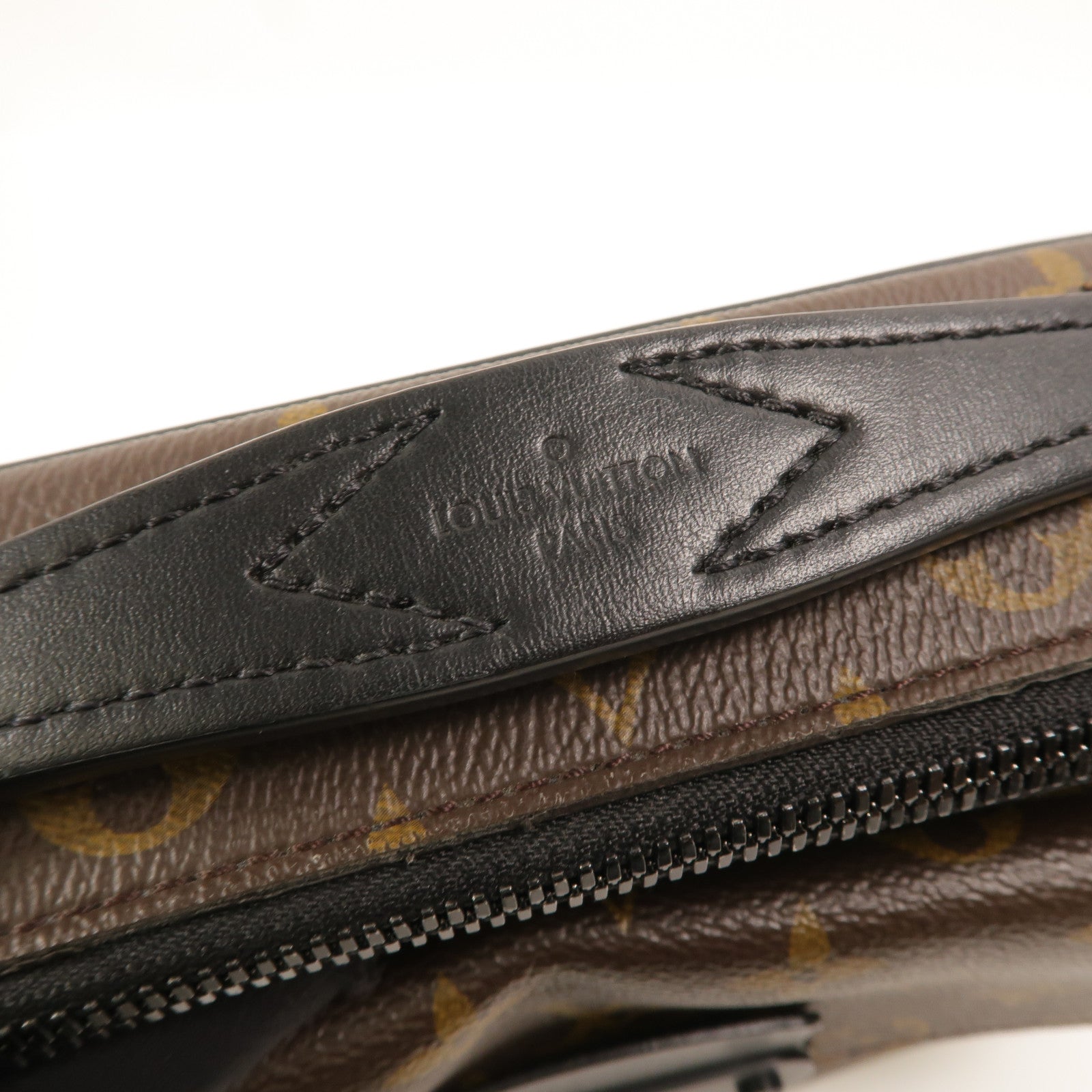 LOUIS VUITTON Monogram Macassar S Lock Messenger手挽肩背兩用袋