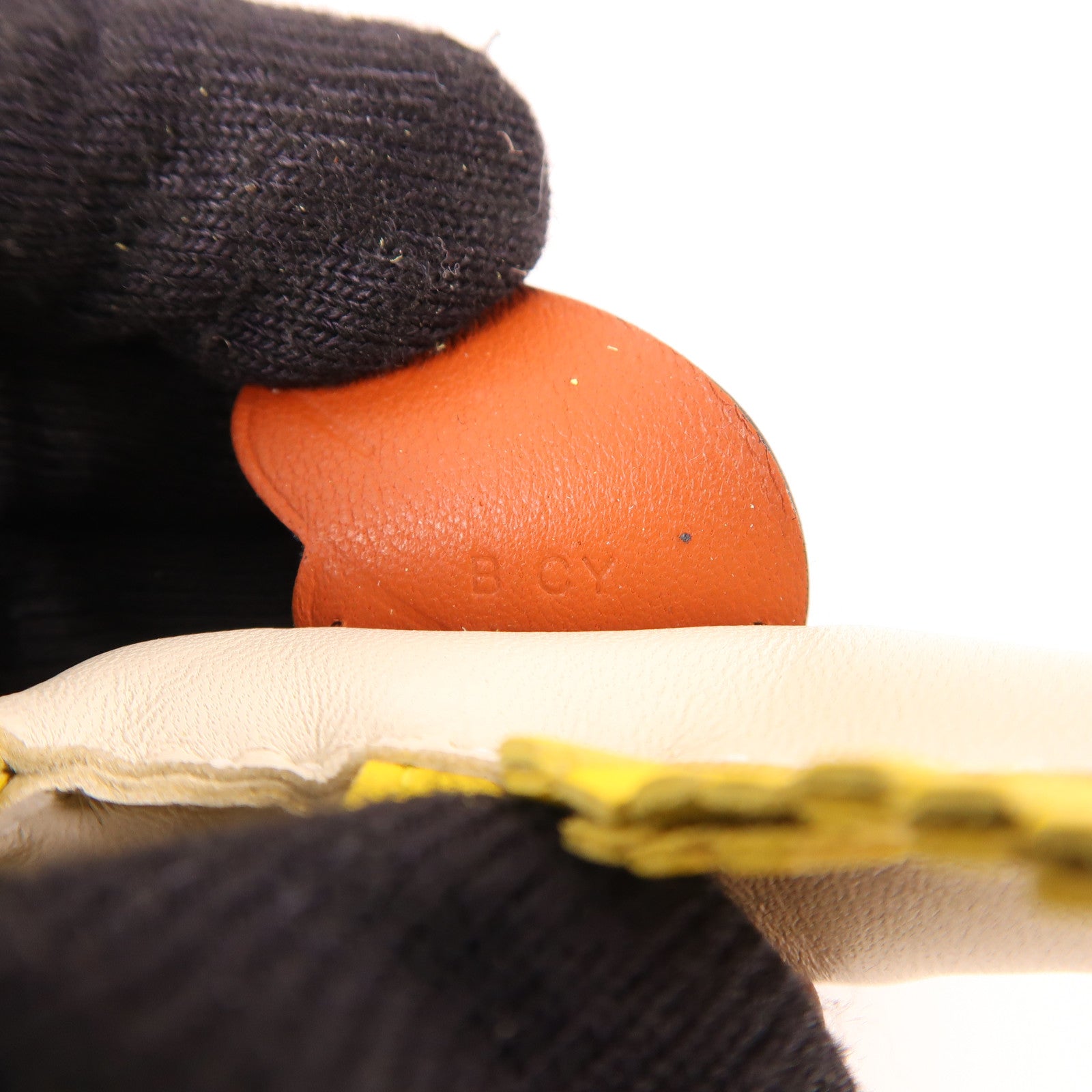 HERMES Swift皮革Rodeo Pegase PM掛飾Brown/Yellow