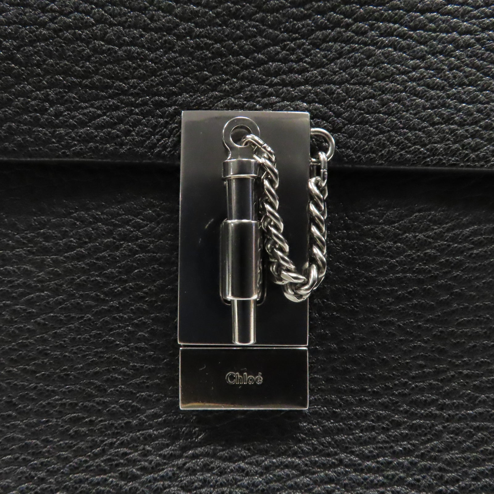 Chloe **【激減優惠】牛皮皮革Shoulder Bag鏈帶肩背袋黑色