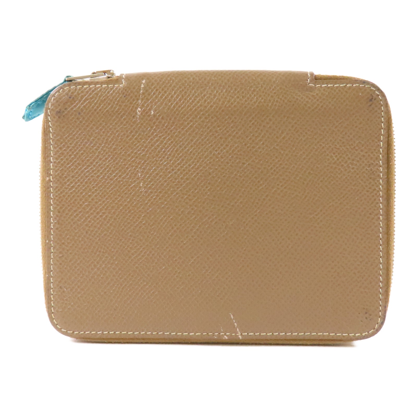 HERMES 皮革Wallet銀扣錢包18 Etoupe