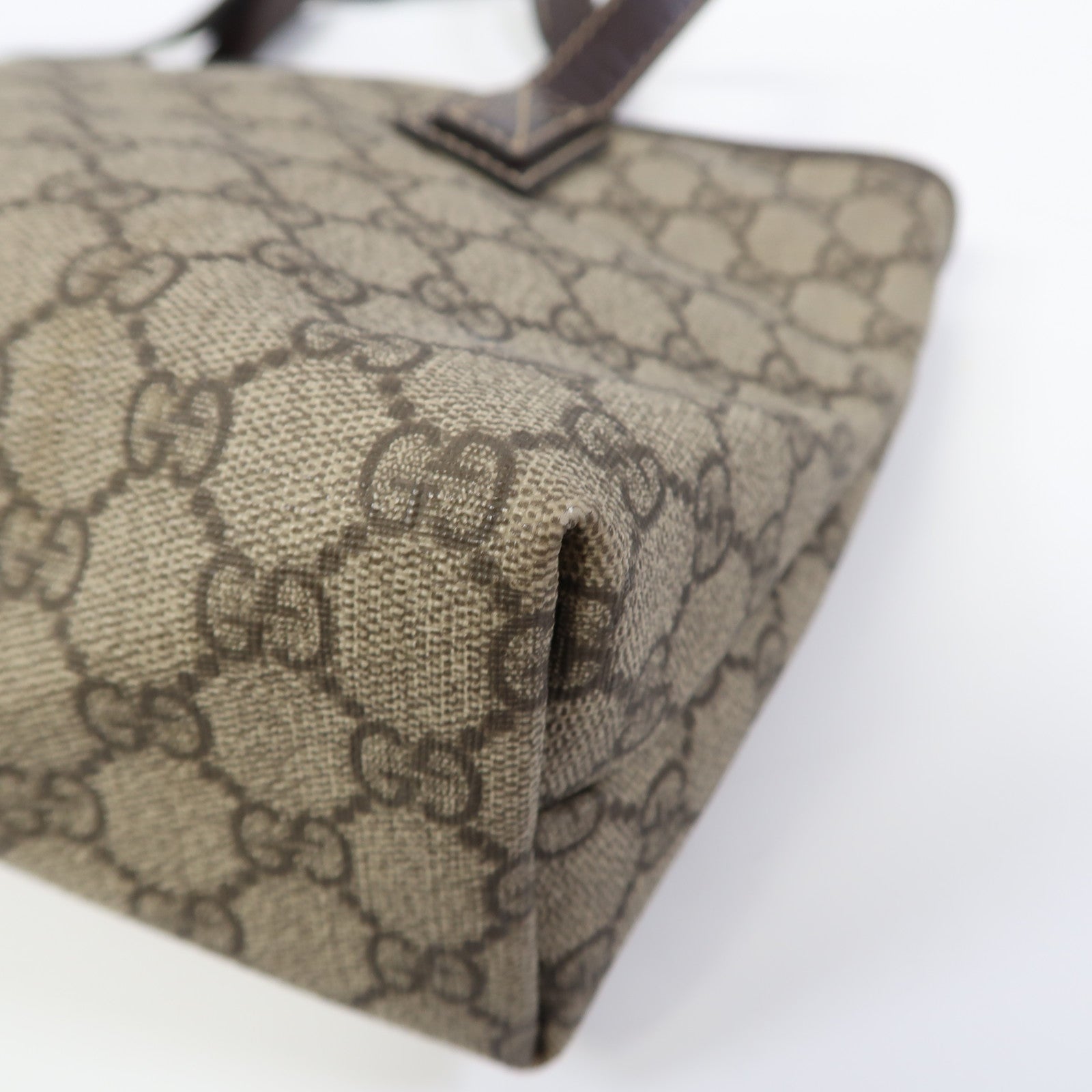 GUCCI 塗層帆布Tote Bag肩背袋啡色
