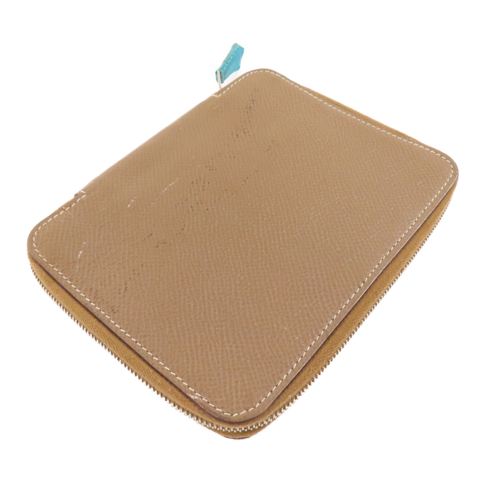 HERMES 皮革Wallet銀扣錢包18 Etoupe