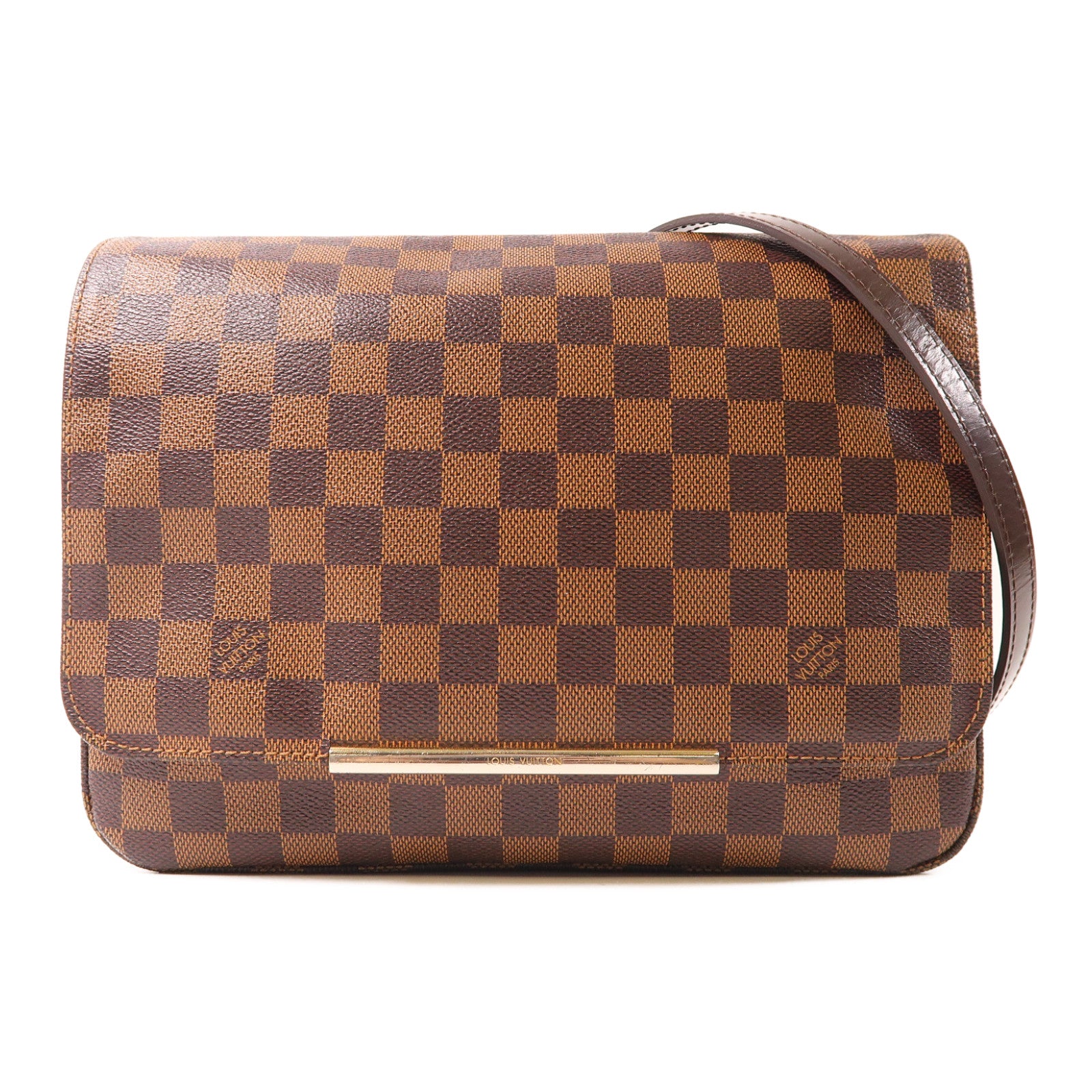 LOUIS VUITTON Damier Hoxton GM金扣肩背袋啡色