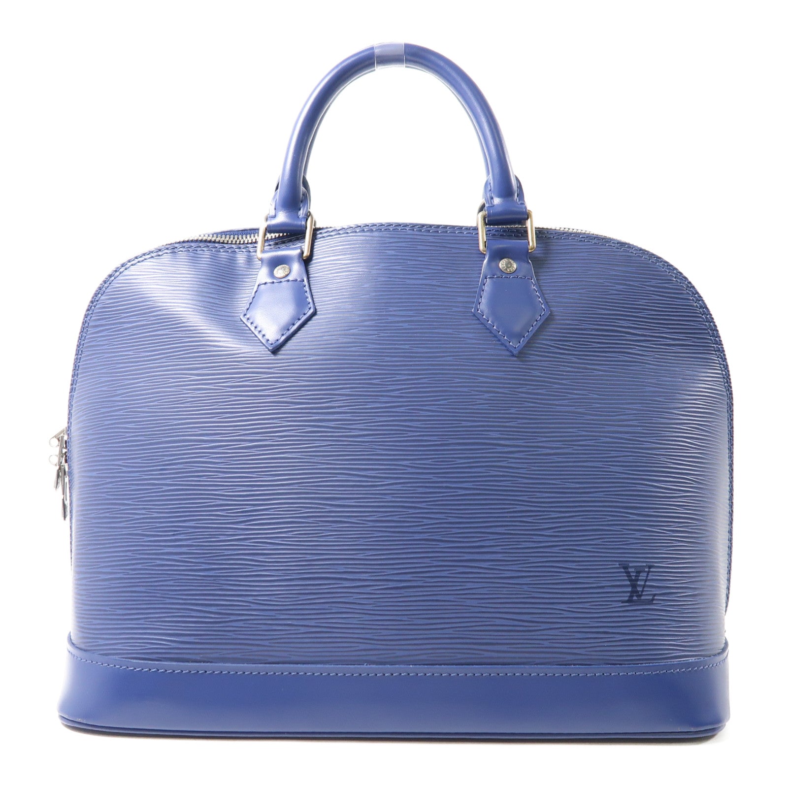 LOUIS VUITTON Epi Alma PM銀扣手挽袋藍色