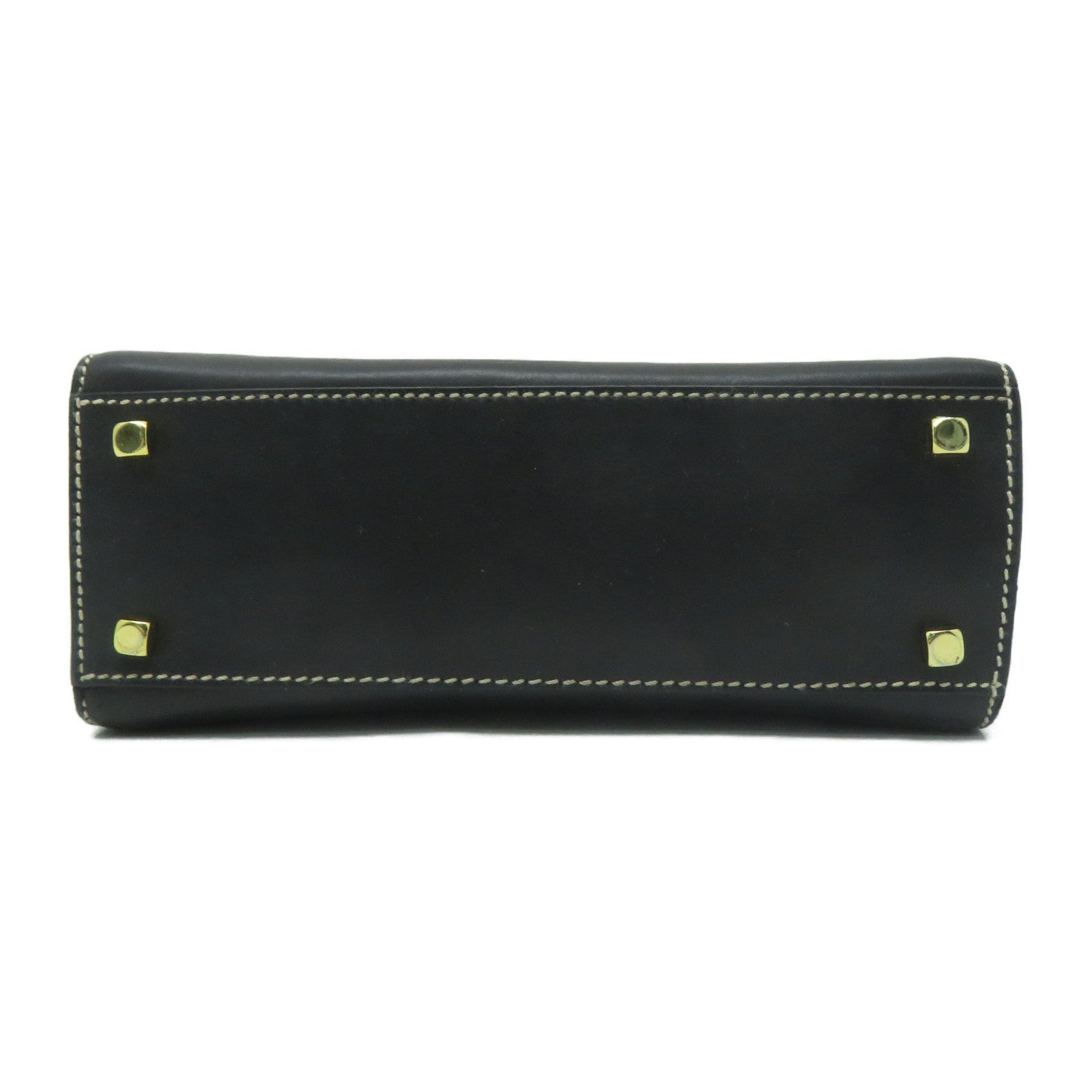 Salvatore Ferragamo 【激減優惠】牛皮皮革Shoulder Bag金扣肩背袋黑色