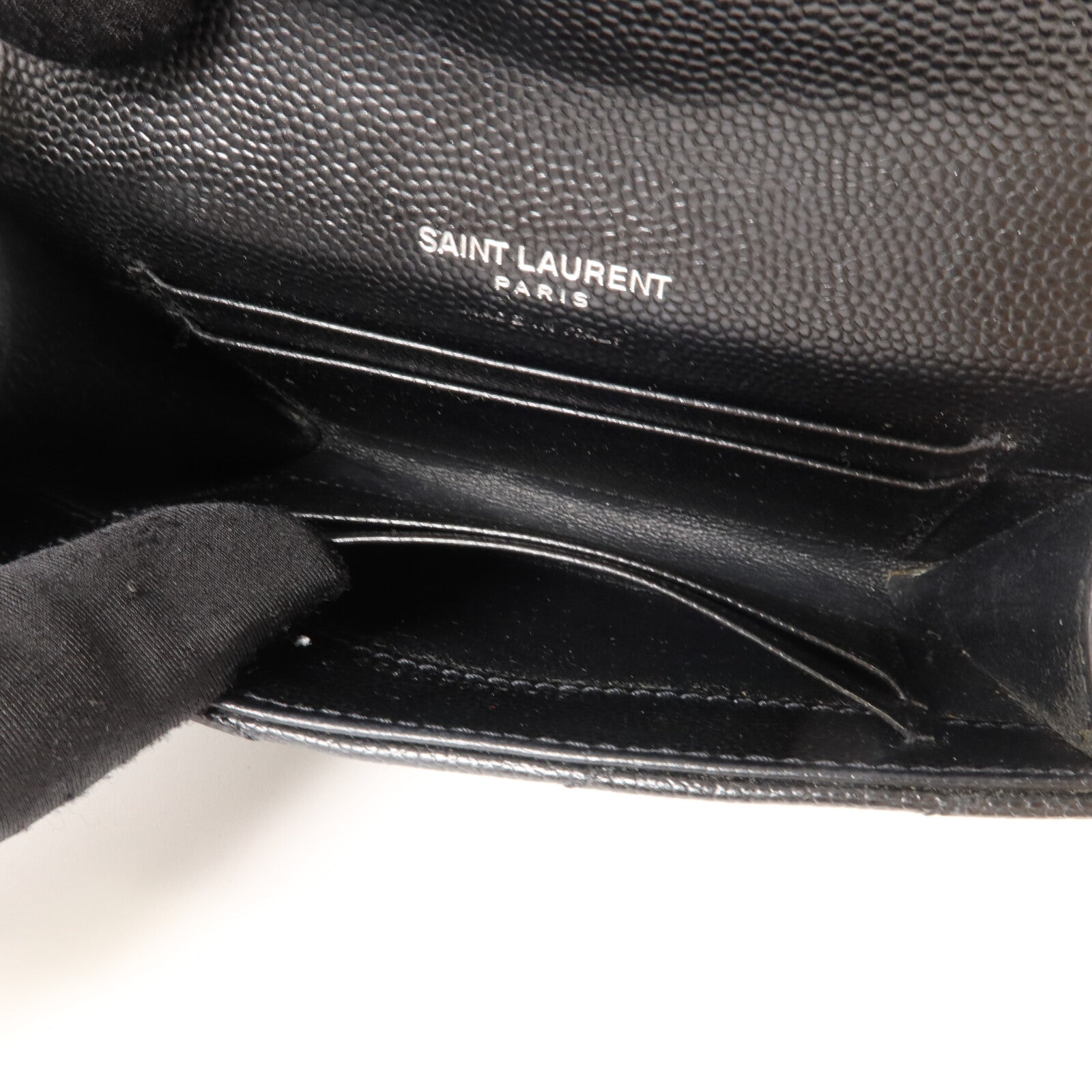 SAINT LAURENT 牛皮皮革Cassandre Matelasse Small Wallet錢包