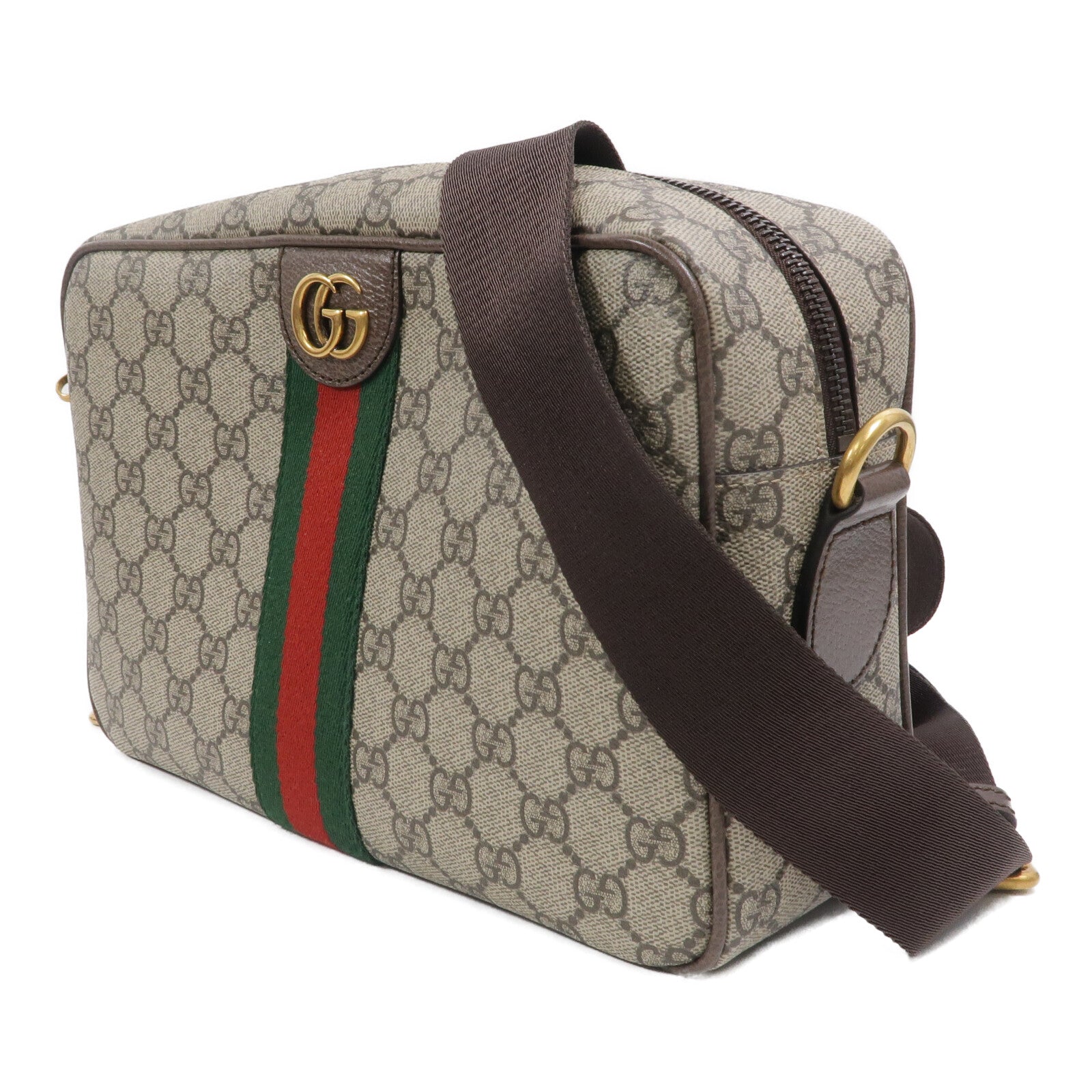 GUCCI 塗層帆布Ophidia Crossbody Bag Medium肩背袋