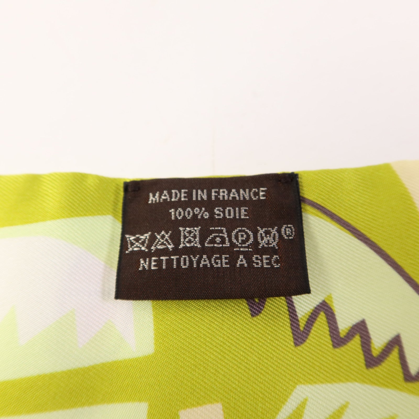 HERMES 絲質Twilly絲巾Green/Orange