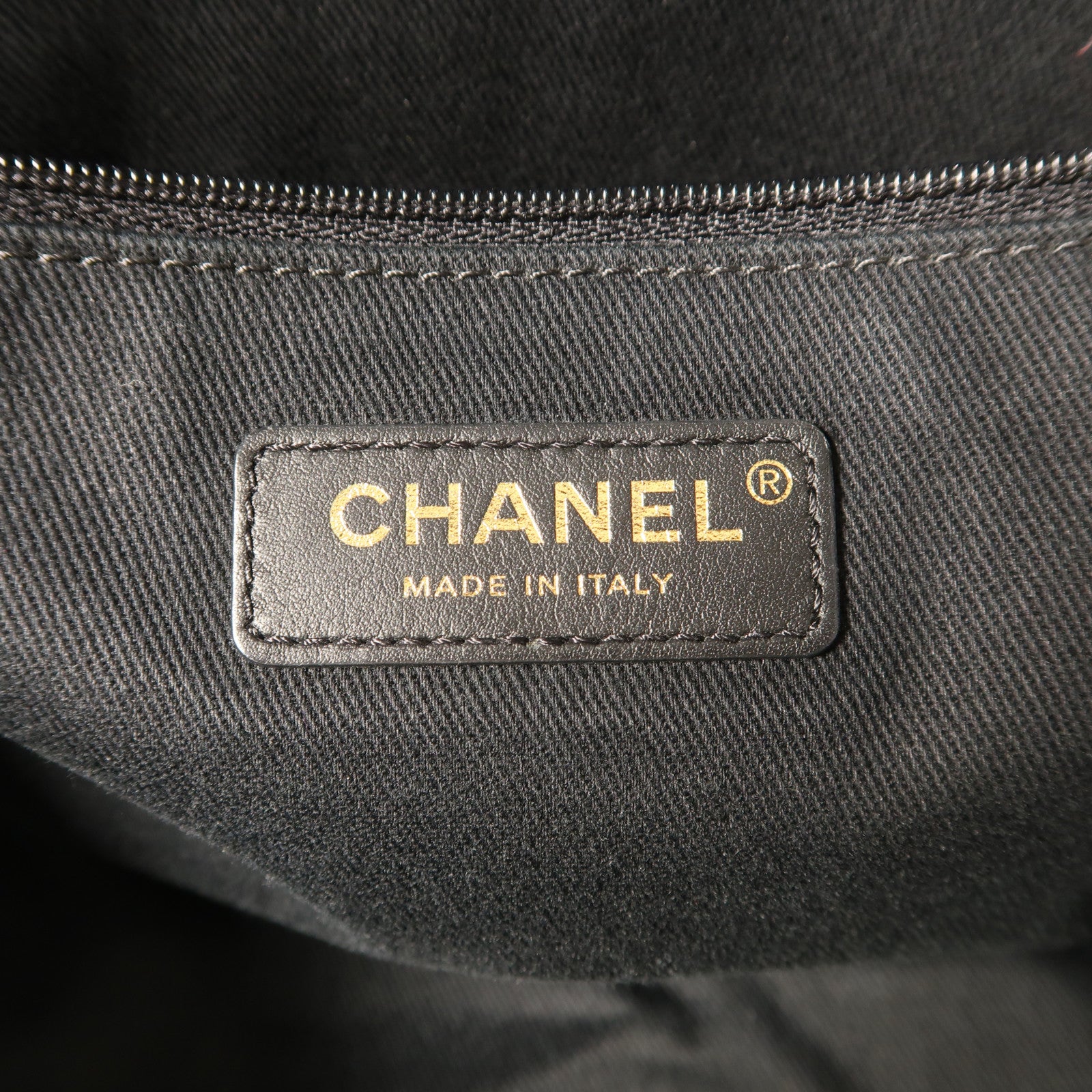 CHANEL CC GHW Deauville Tote Tweed Grey and Black