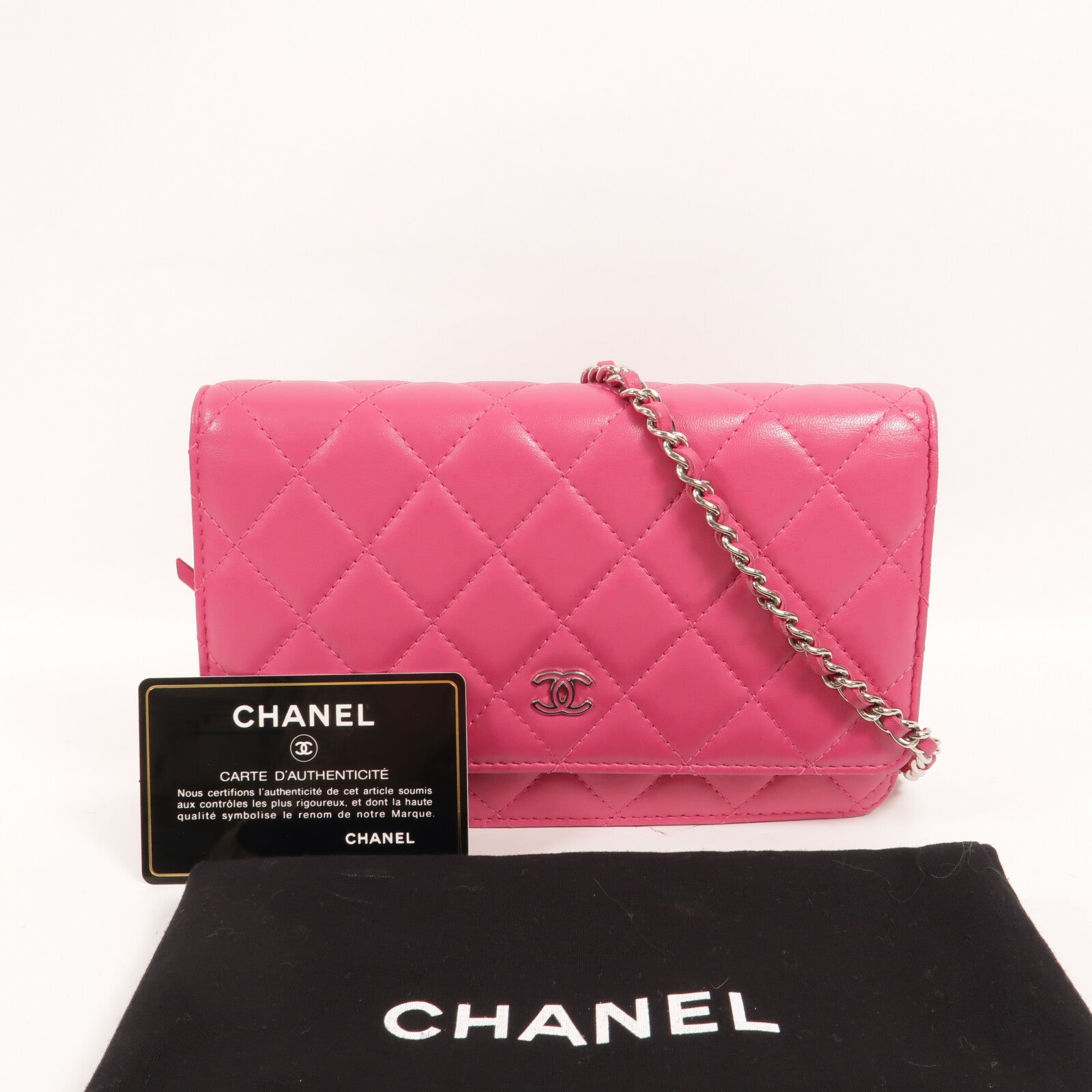 CHANEL 羊皮皮革WOC Wallet On Chain鏈帶肩背袋