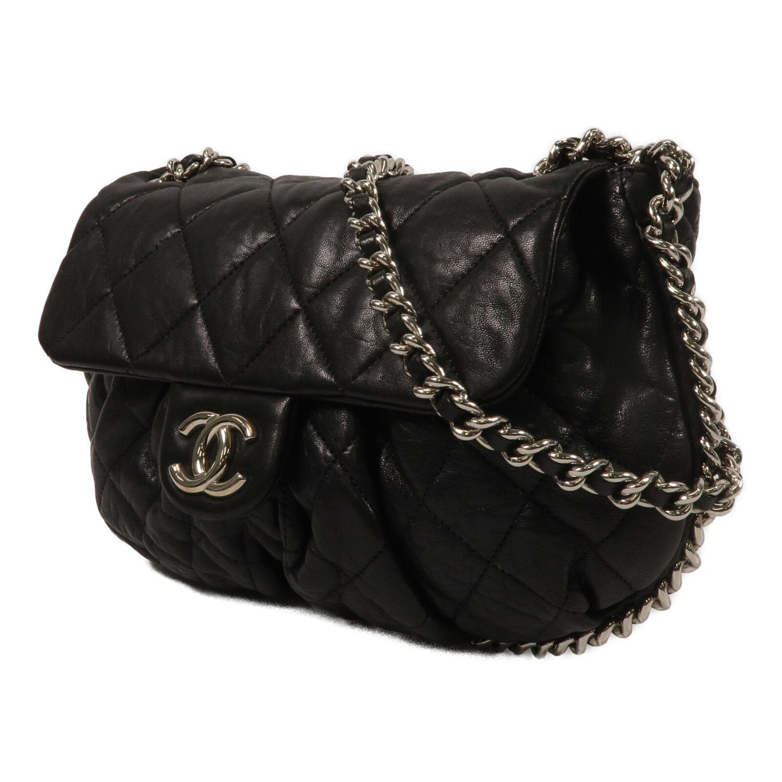 CHANEL 牛皮皮革Shoulder Bag鏈帶肩背袋
