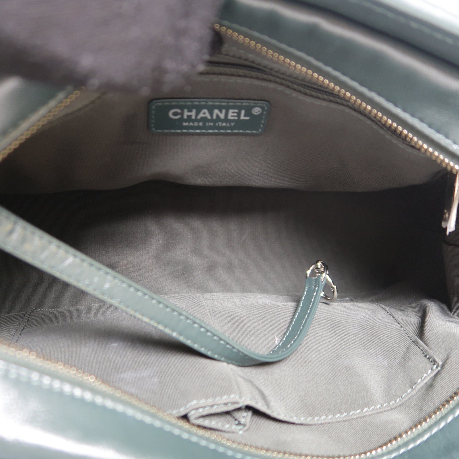 CHANEL 斜紋軟呢Gabrielle bag金扣/銀扣鏈帶肩背袋