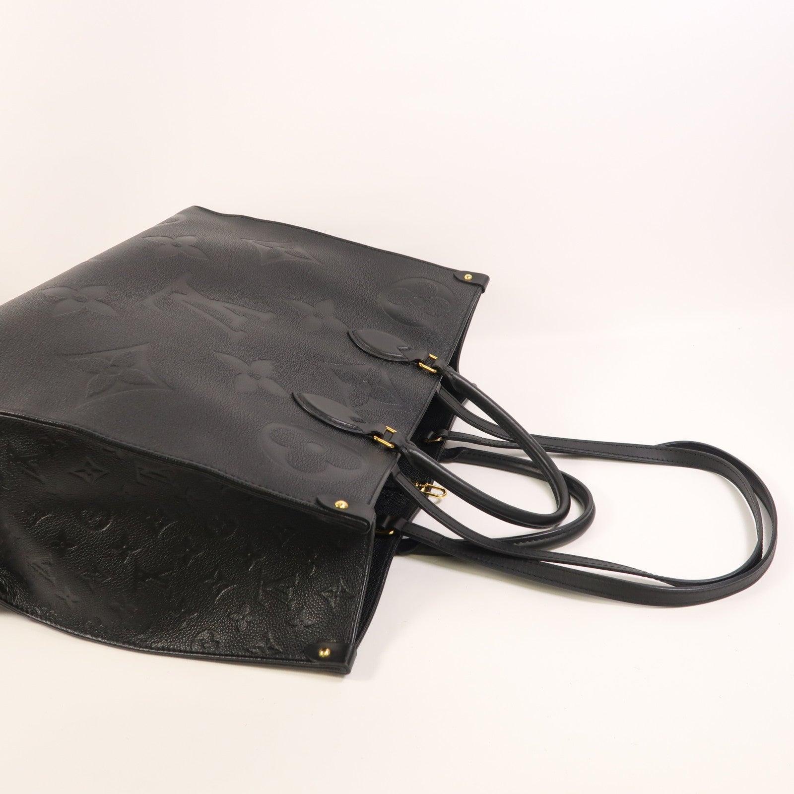 LOUIS VUITTON Monogram Empreinte On The Go GM金扣手挽肩背兩用袋