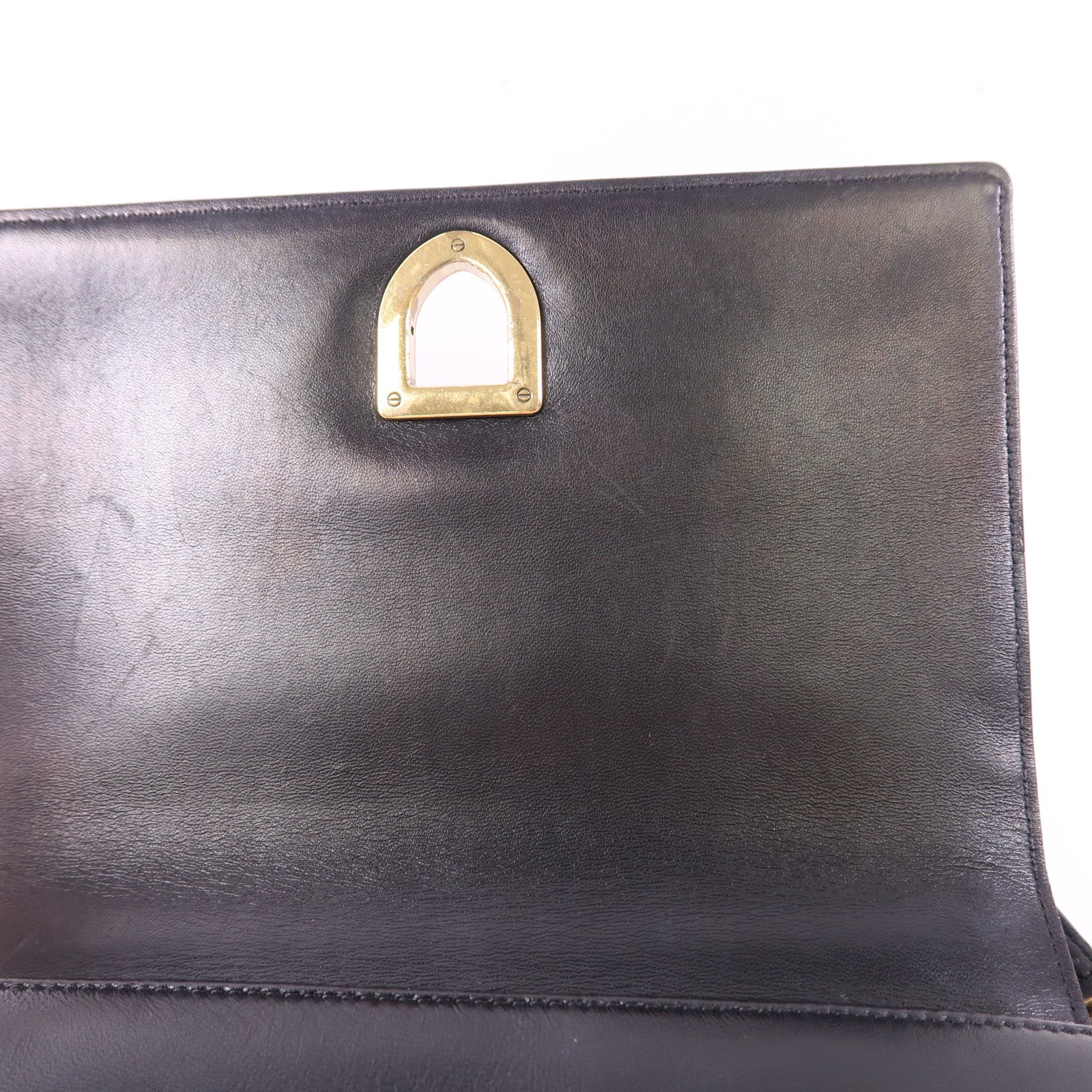 Dior CD GHW Diorama Chain Shoulder Bag Calfskin Leather Black