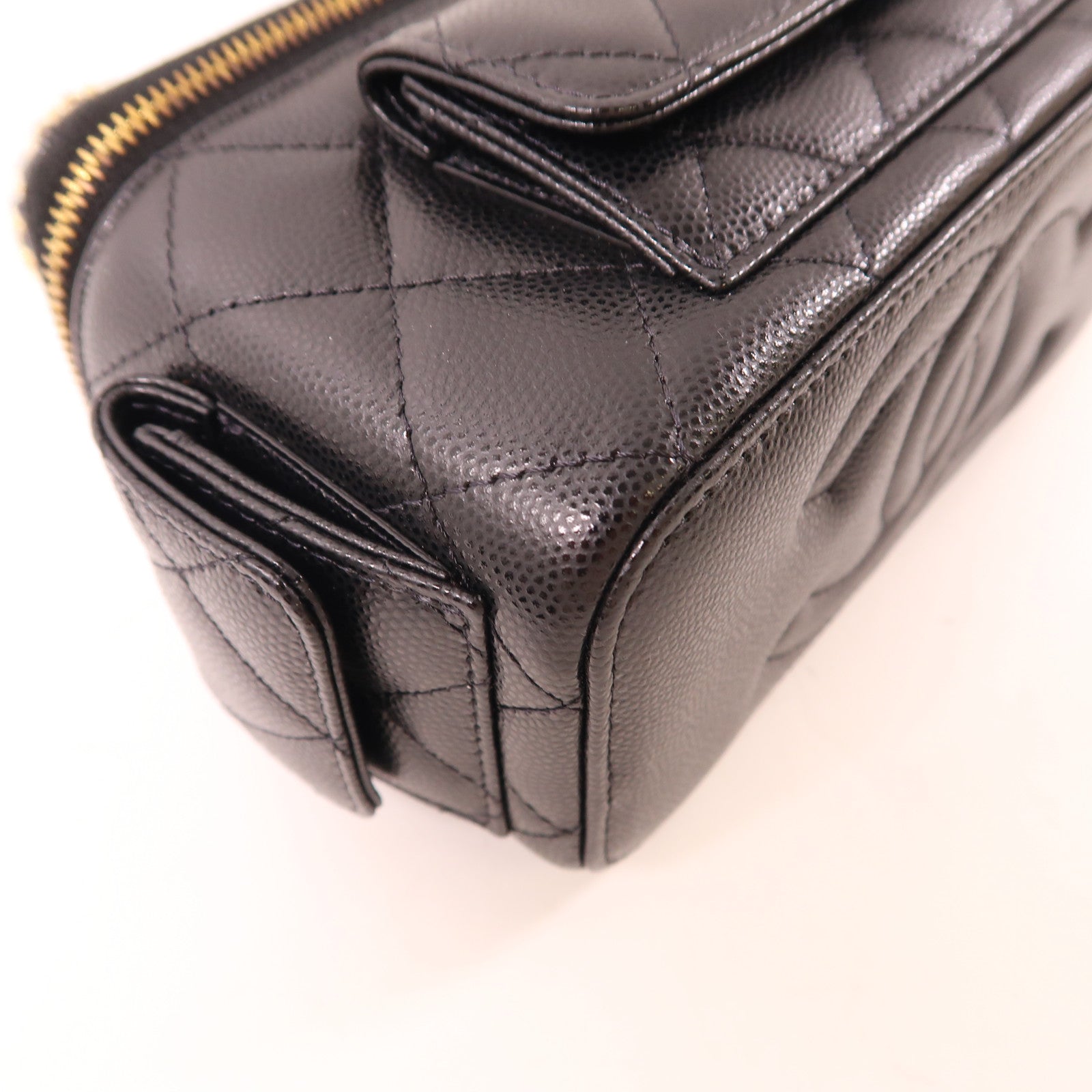 CHANEL 牛皮皮革2 Way Chain Shoulder金扣手挽肩背兩用袋