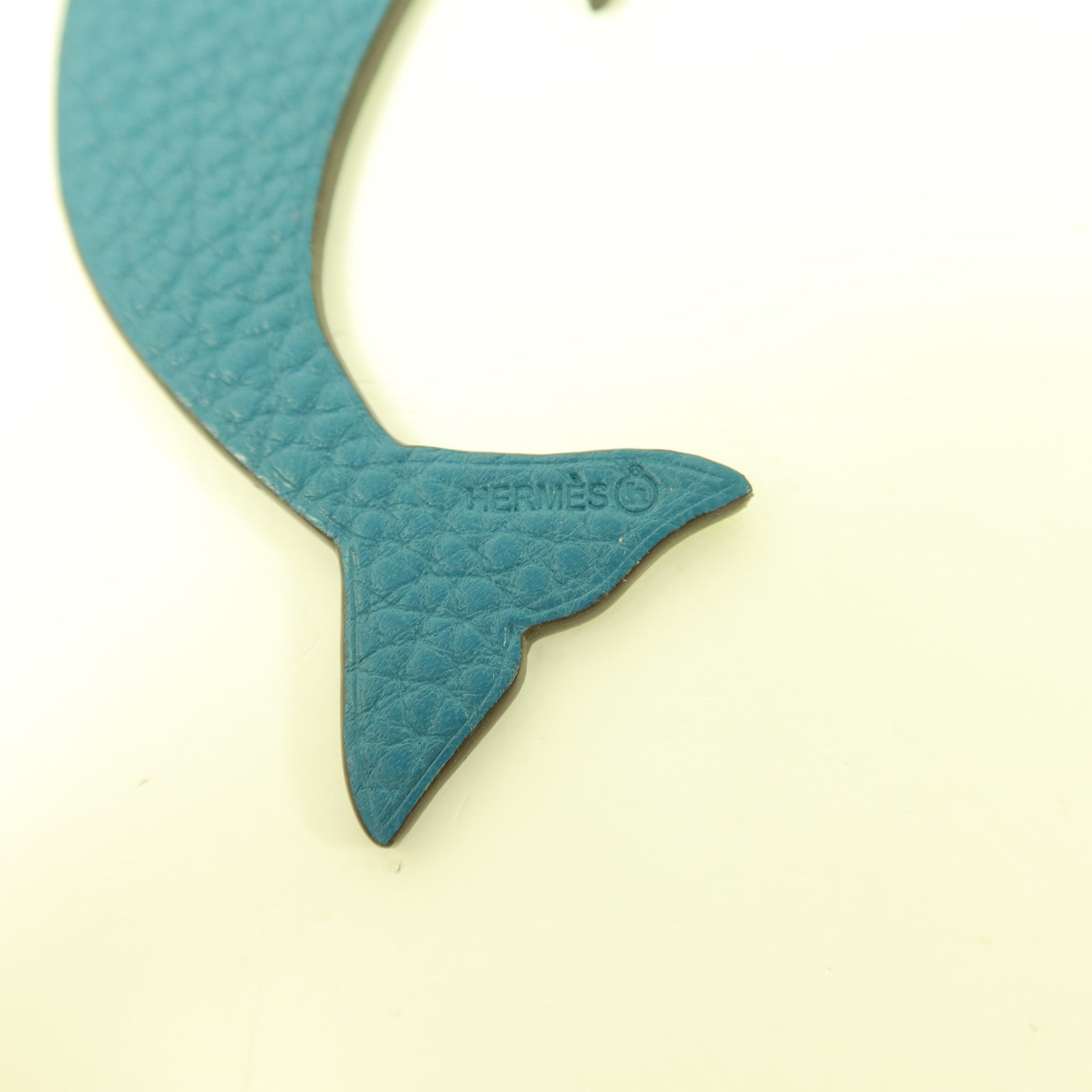 HERMES Epsom/Togo皮革Petit H Dolphin掛飾