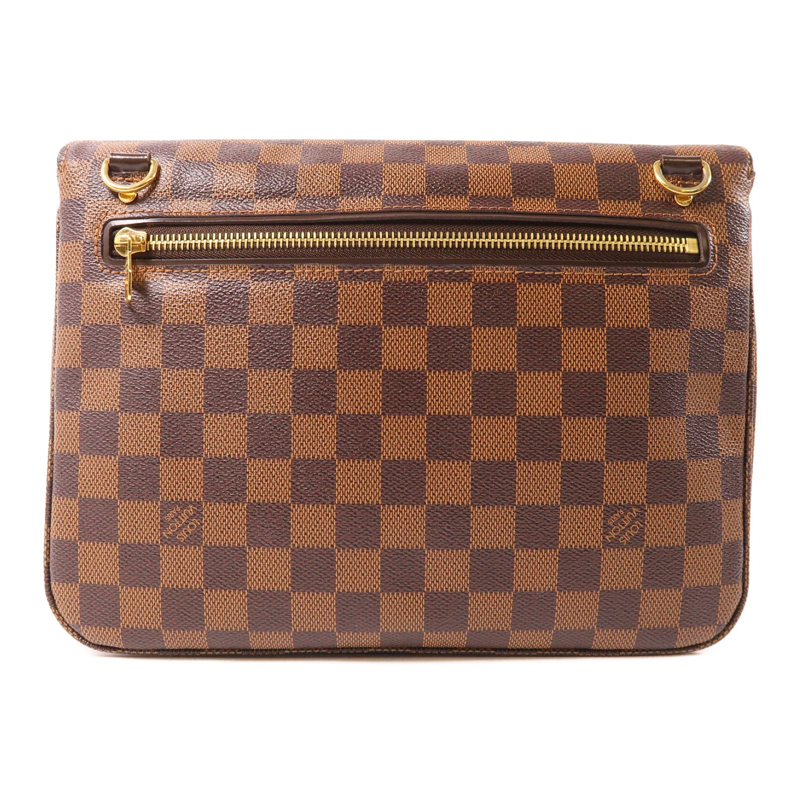 LOUIS VUITTON Damier Hoxton GM金扣肩背袋啡色