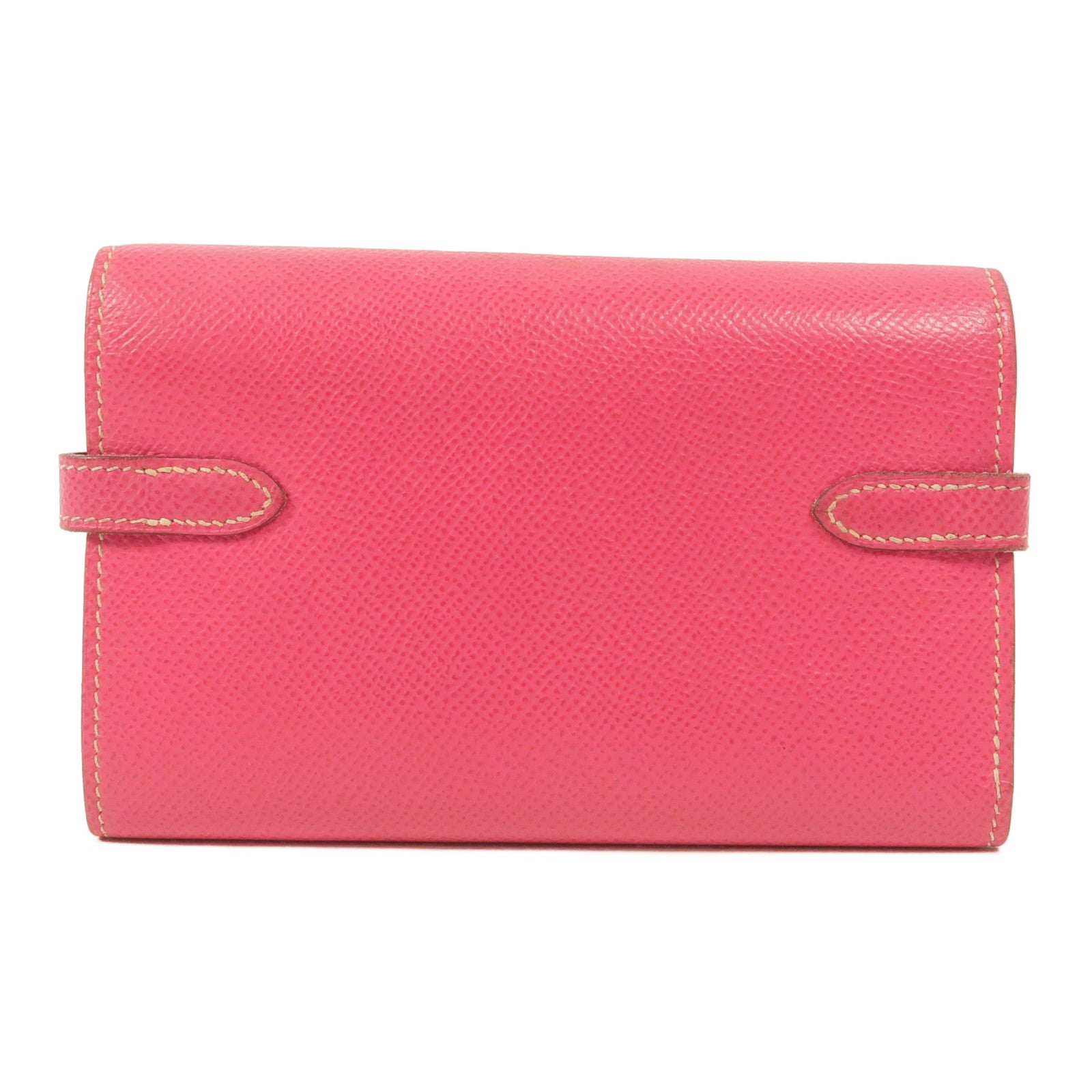 HERMES Epsom皮革Kelly Compact Wallet長錢包Rose Tyrien